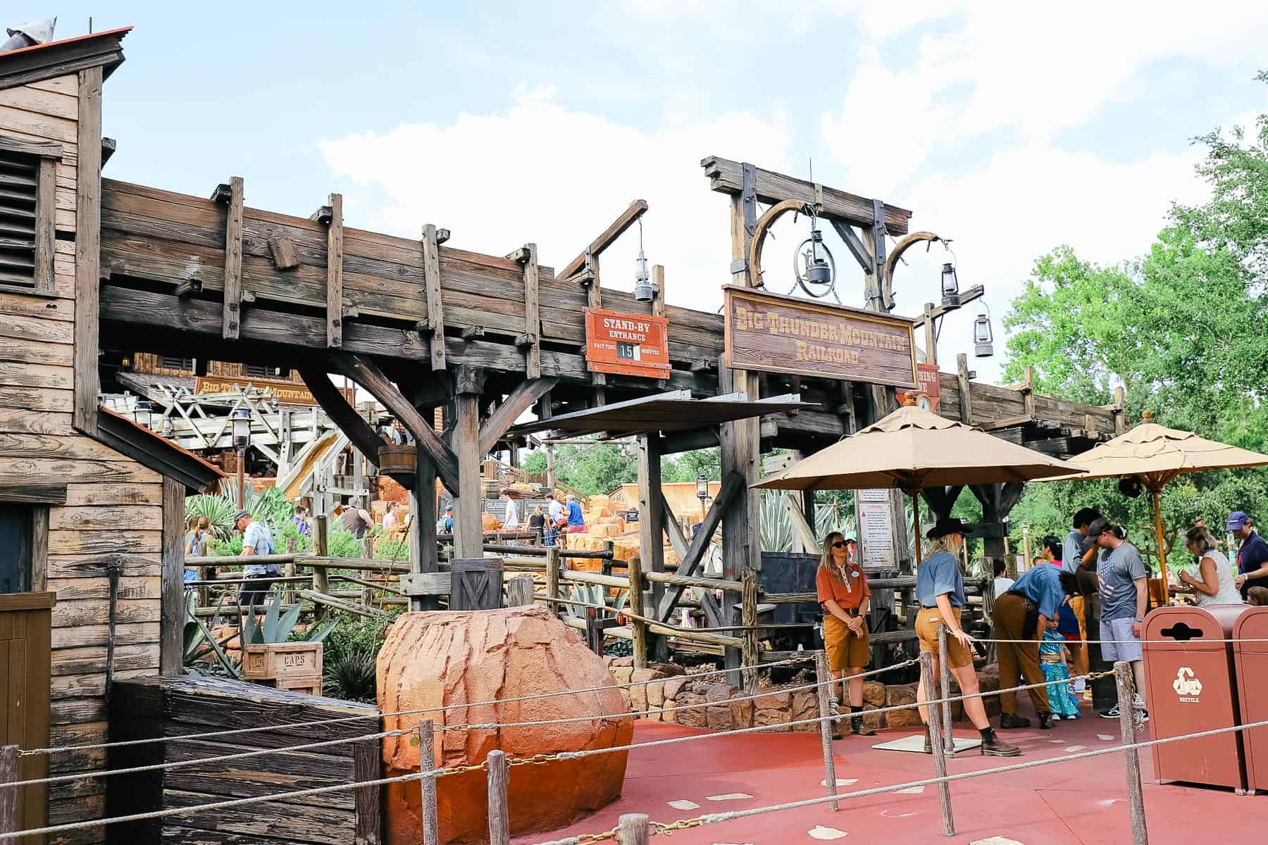 entrance to Big Thunder Mountain with Stand-by and Lightning Lane 