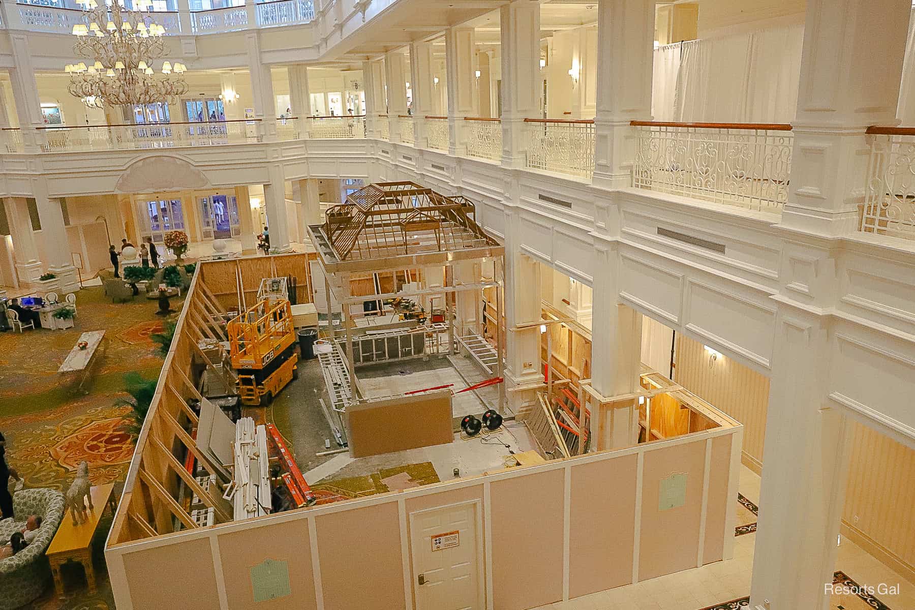 lobby construction in Grand Floridian late August update