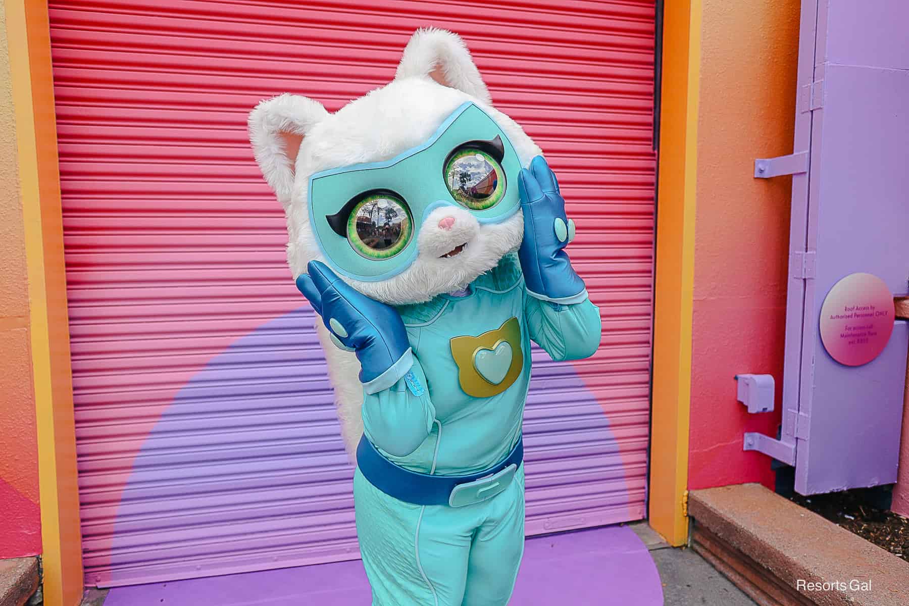 Bitsy with hands on face pose 