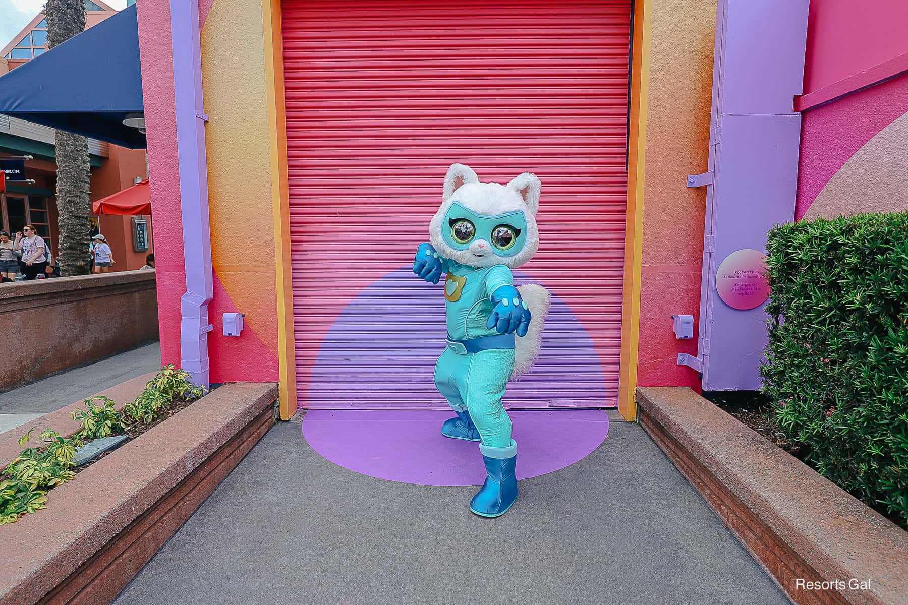 Bitsy offers a super hero pose 