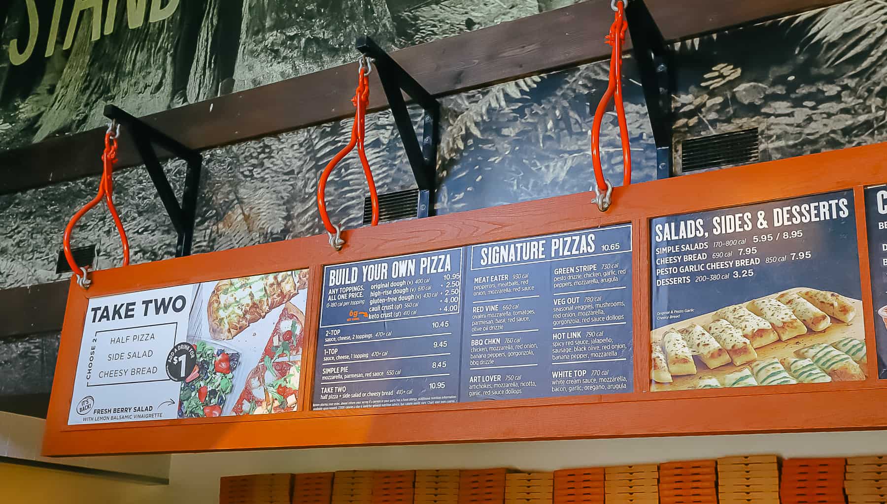 Blaze Pizza Disney Springs menu 
