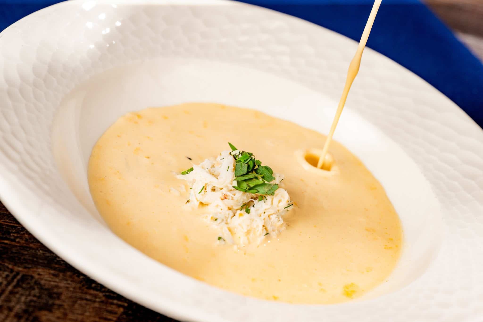 Blue Crab Bisque with jumbo lump crab