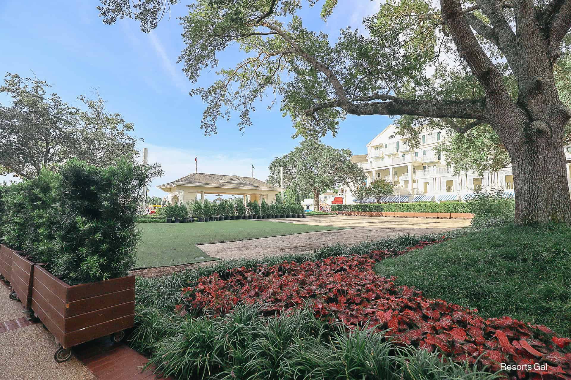 planters installed around the Village Green at Disney's Boardwalk