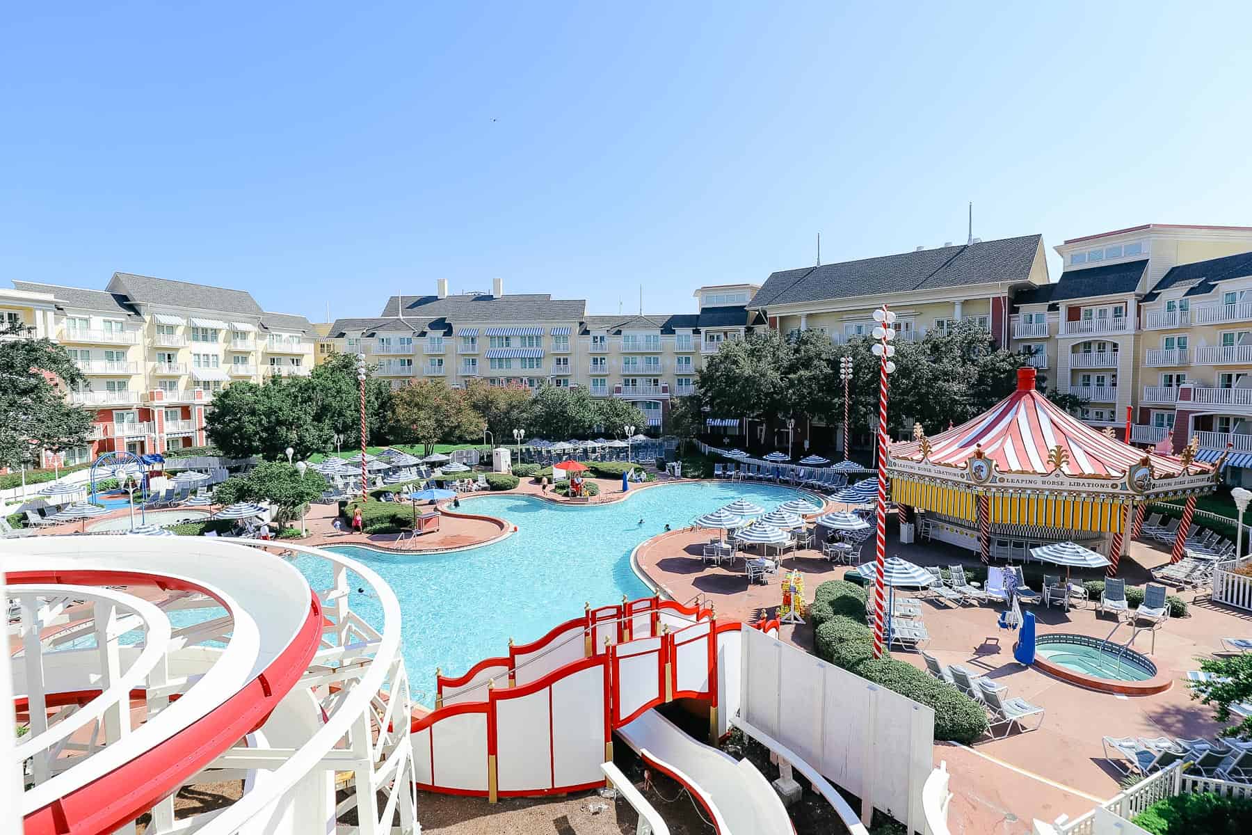 a view of the entire pool area at Disney's Boardwalk 