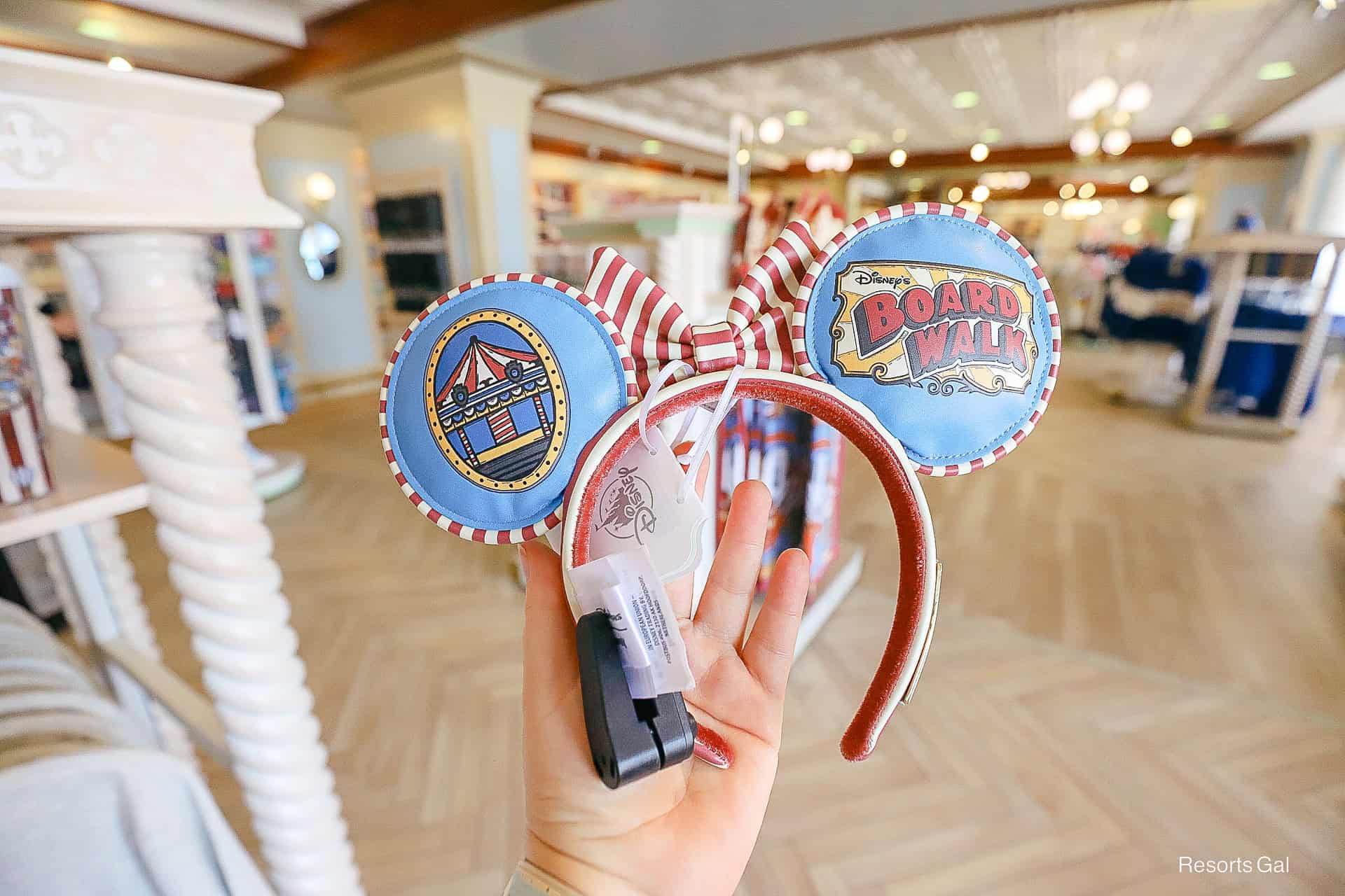 back of the Minnie ears at Boardwalk