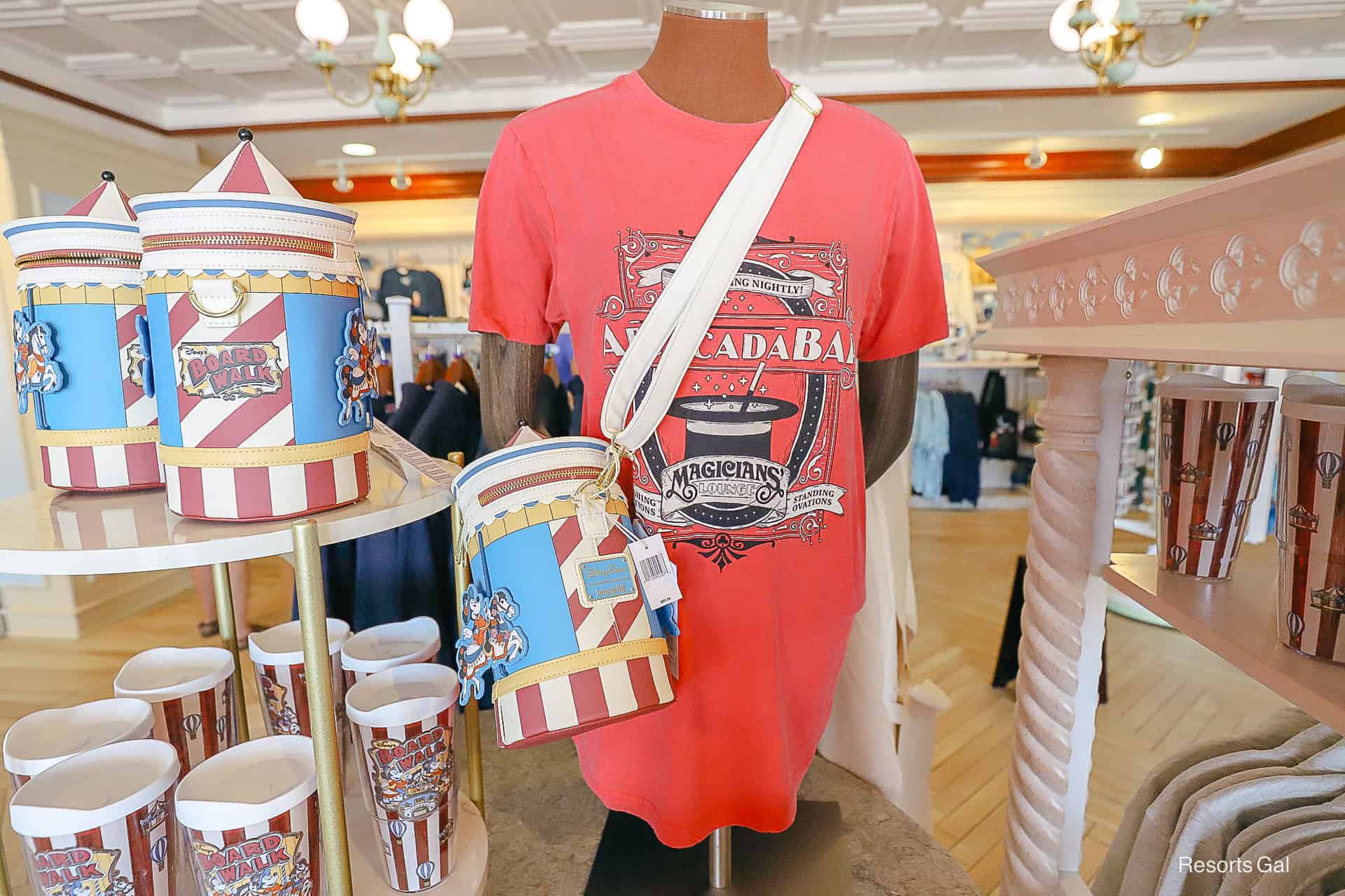 a mannequin wearing the Boardwalk crossbody bag