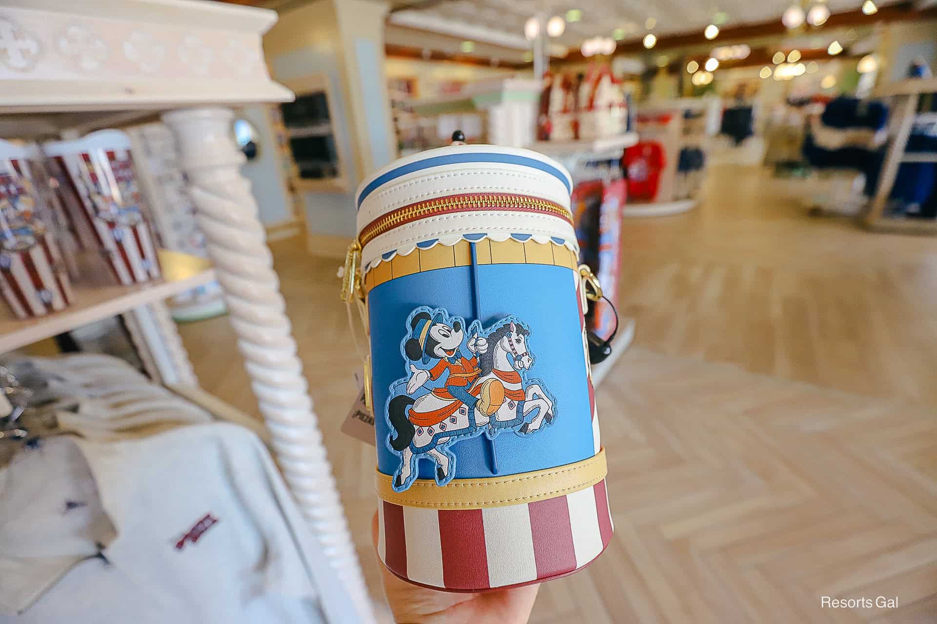mickey on carousel angle