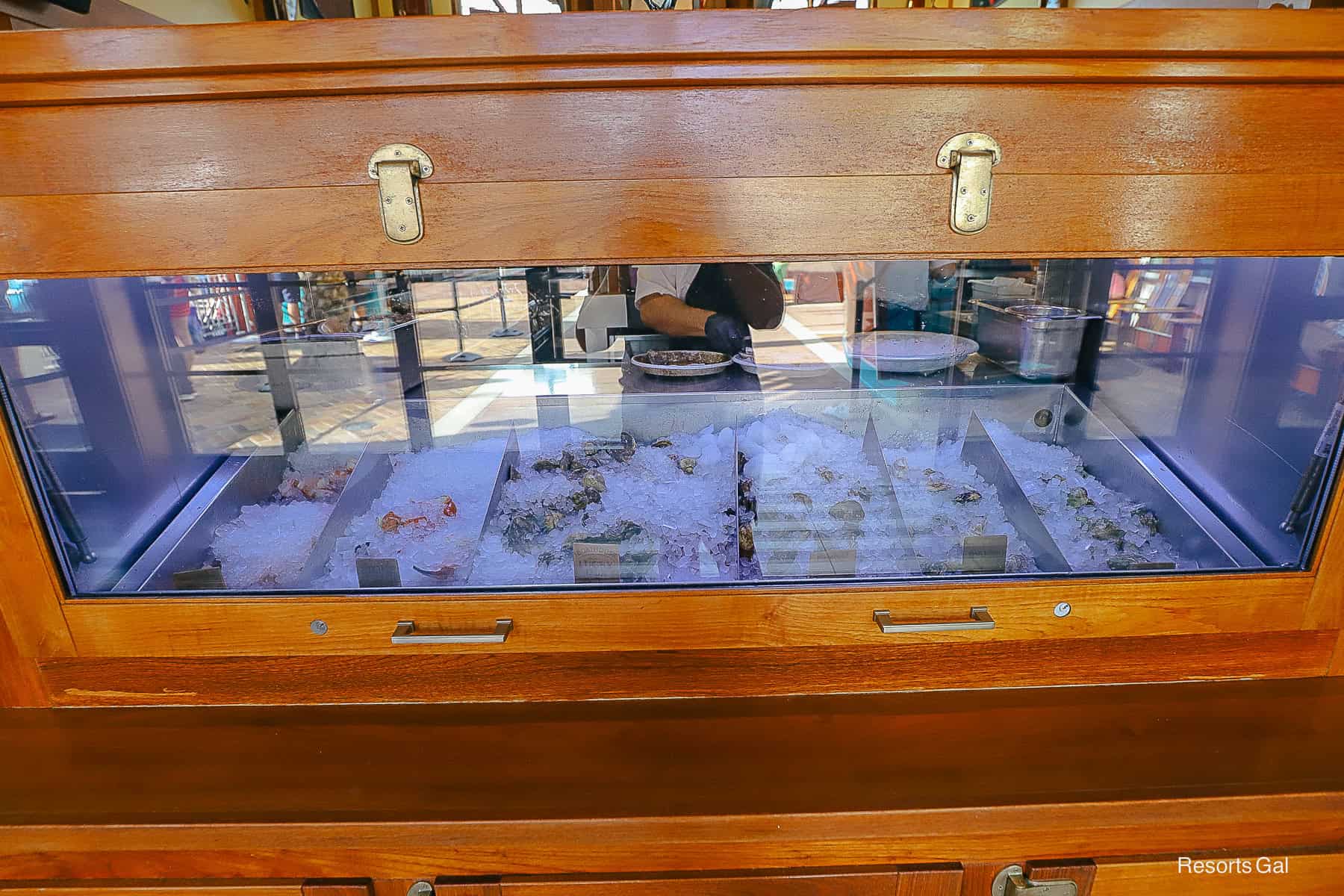 an oyster bar inside The Boathouse 