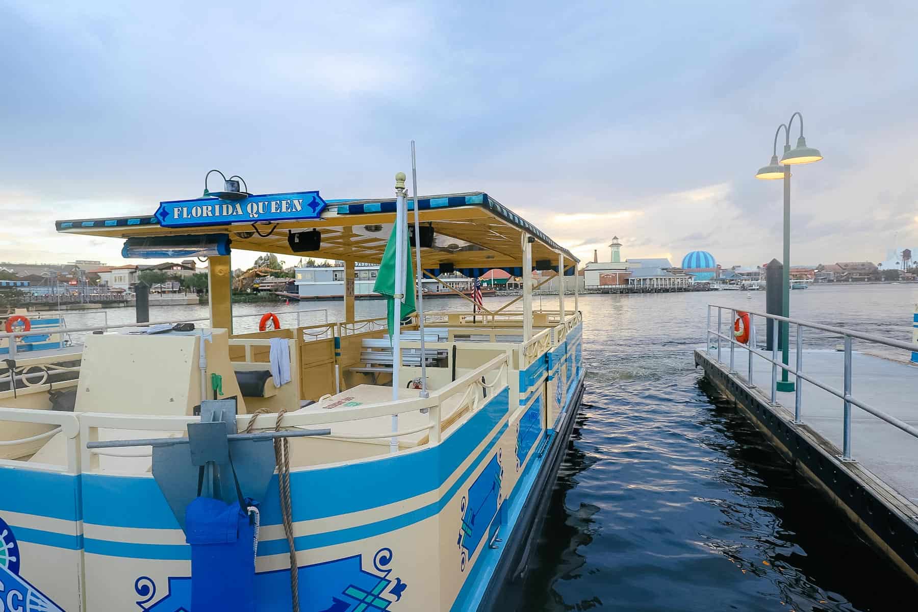 Two moderate resorts have boat transportation to Disney Springs. 