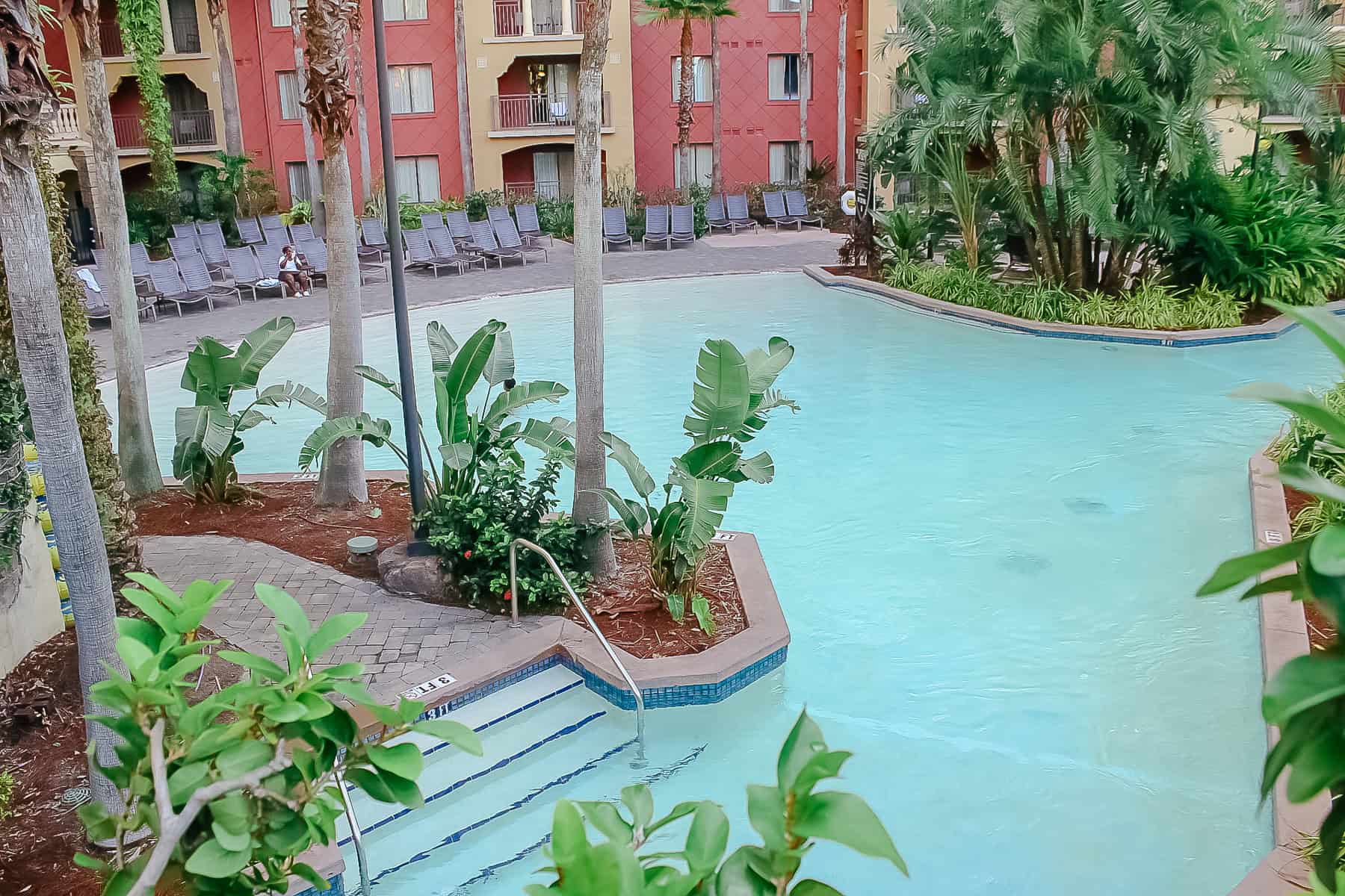 one of the many pool areas at Wyndham Grand Orlando at Bonnet Creek