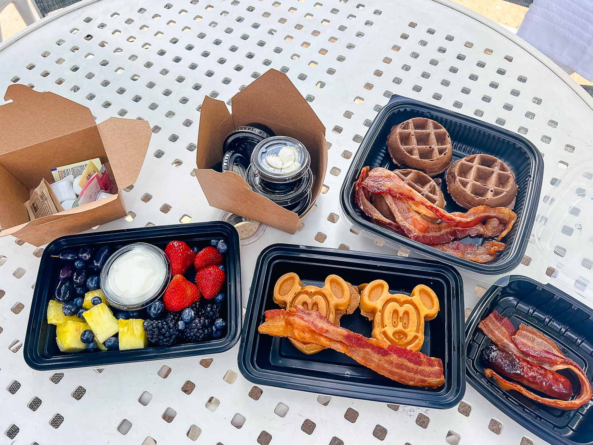 breakfast at the pool at a Disney World Hotel 