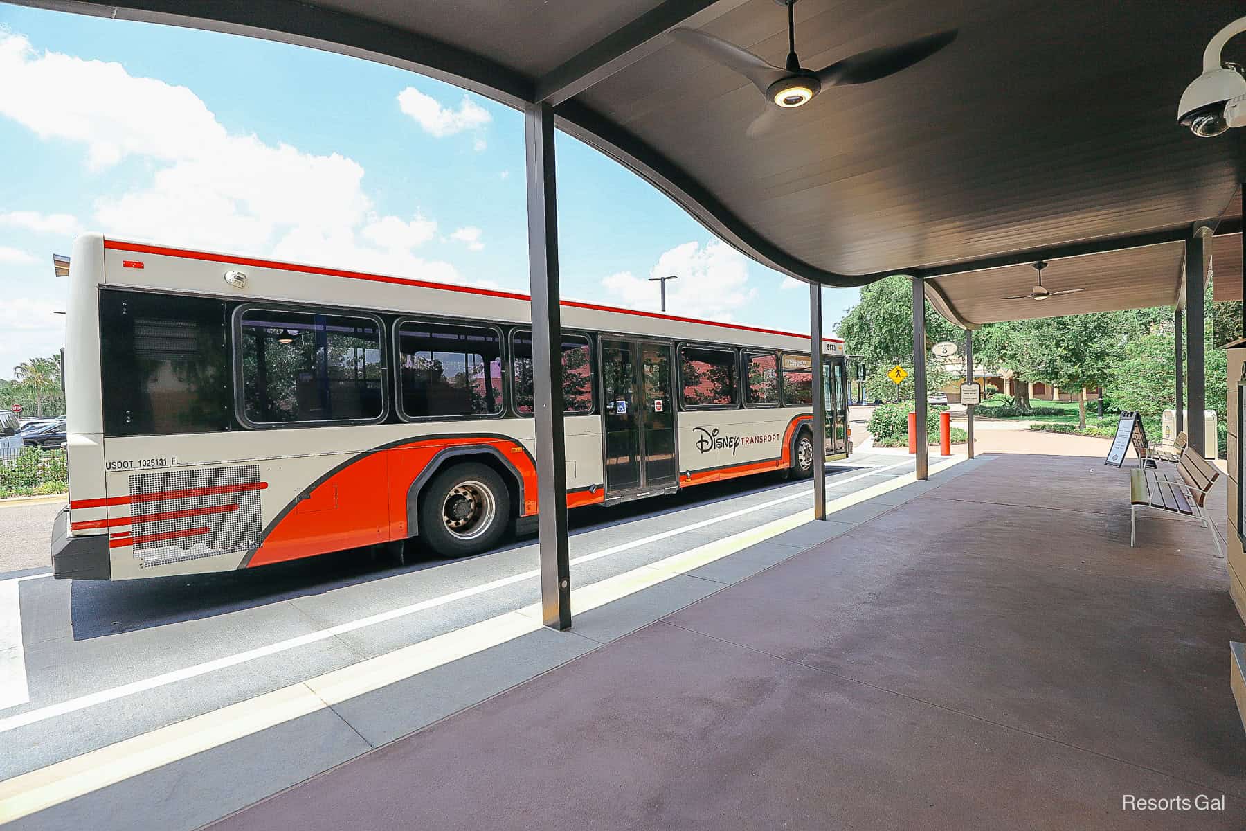 a bus stopped at Coronado Springs bus stop