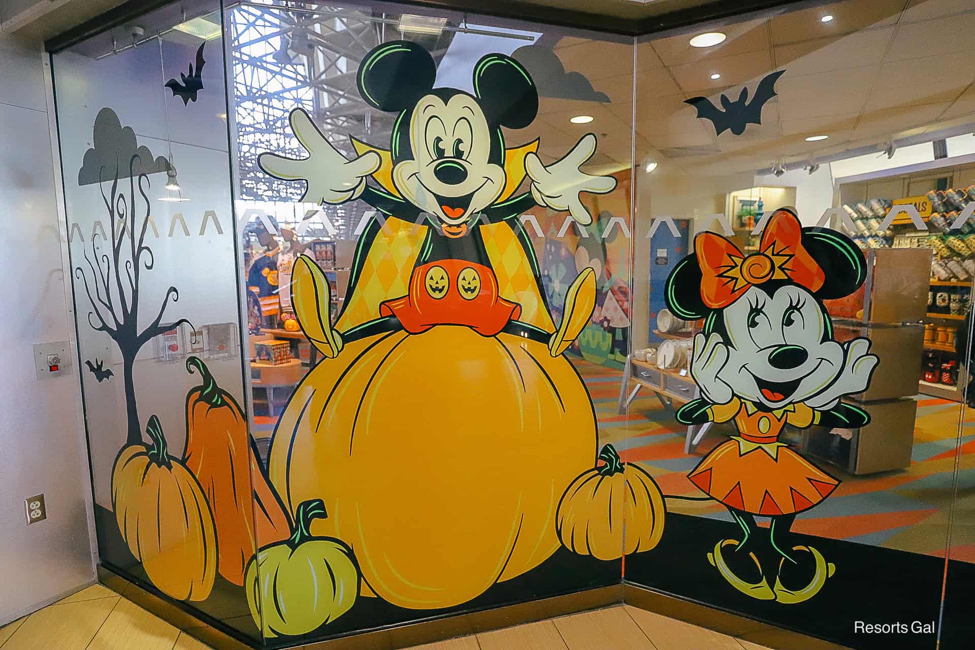 Halloween Window Display at Disney's Contemporary Resort's gift shop in 2026