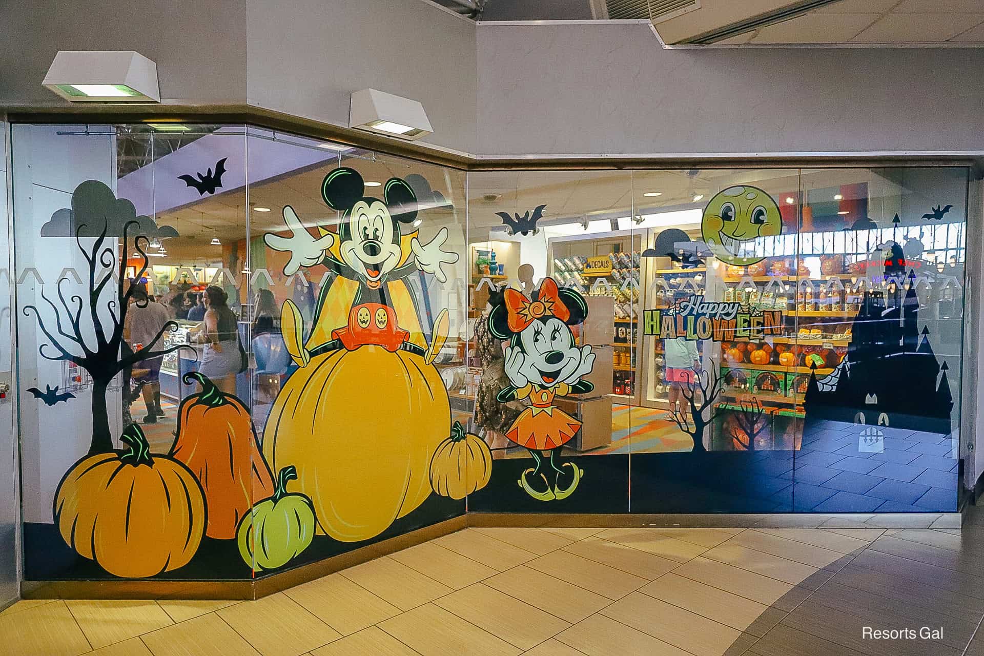 the window wrap for Halloween at the BVG at Contemporary in 2026