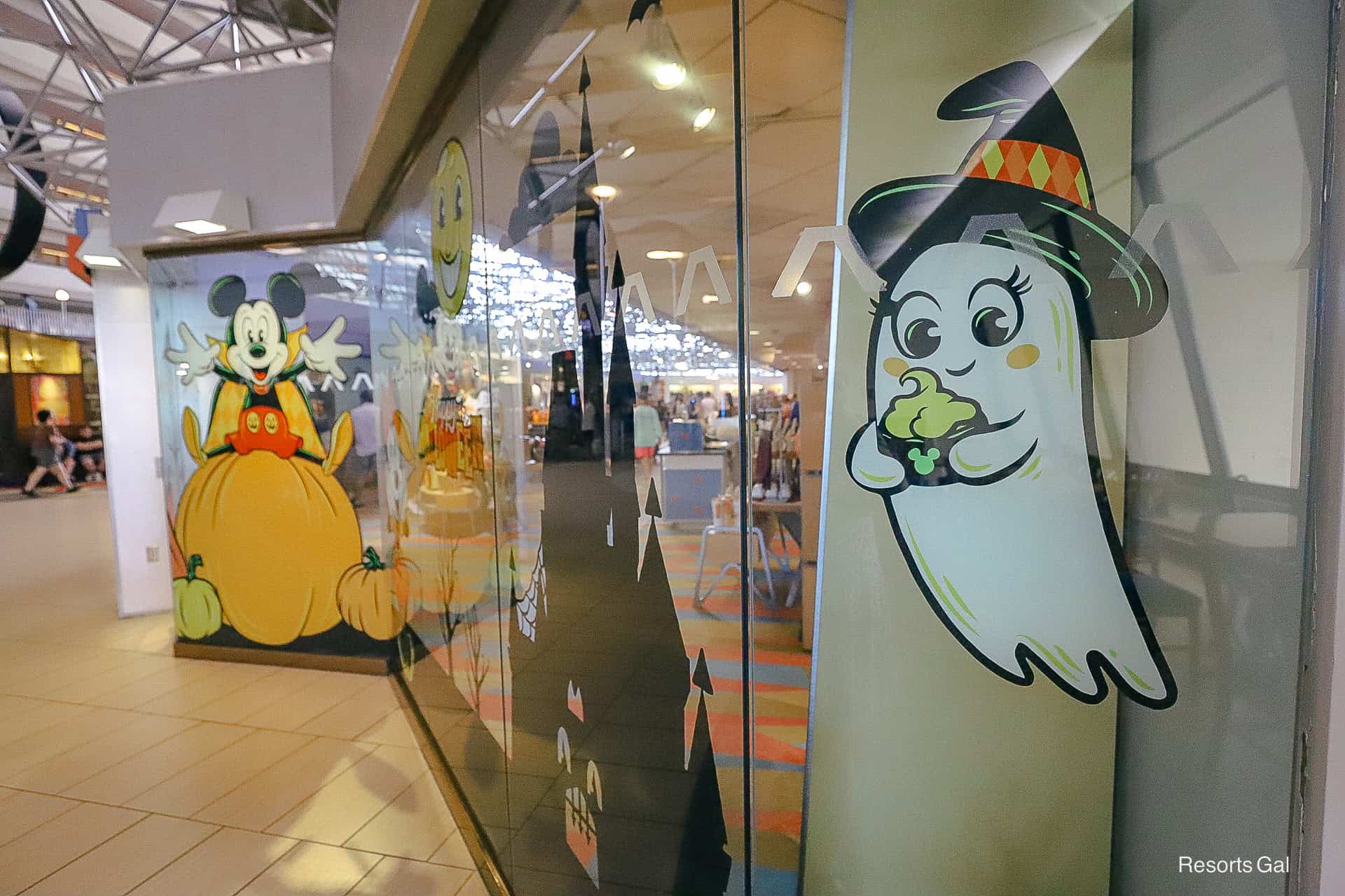 a ghost on the window wrap at the BVG in 2026 for Halloween