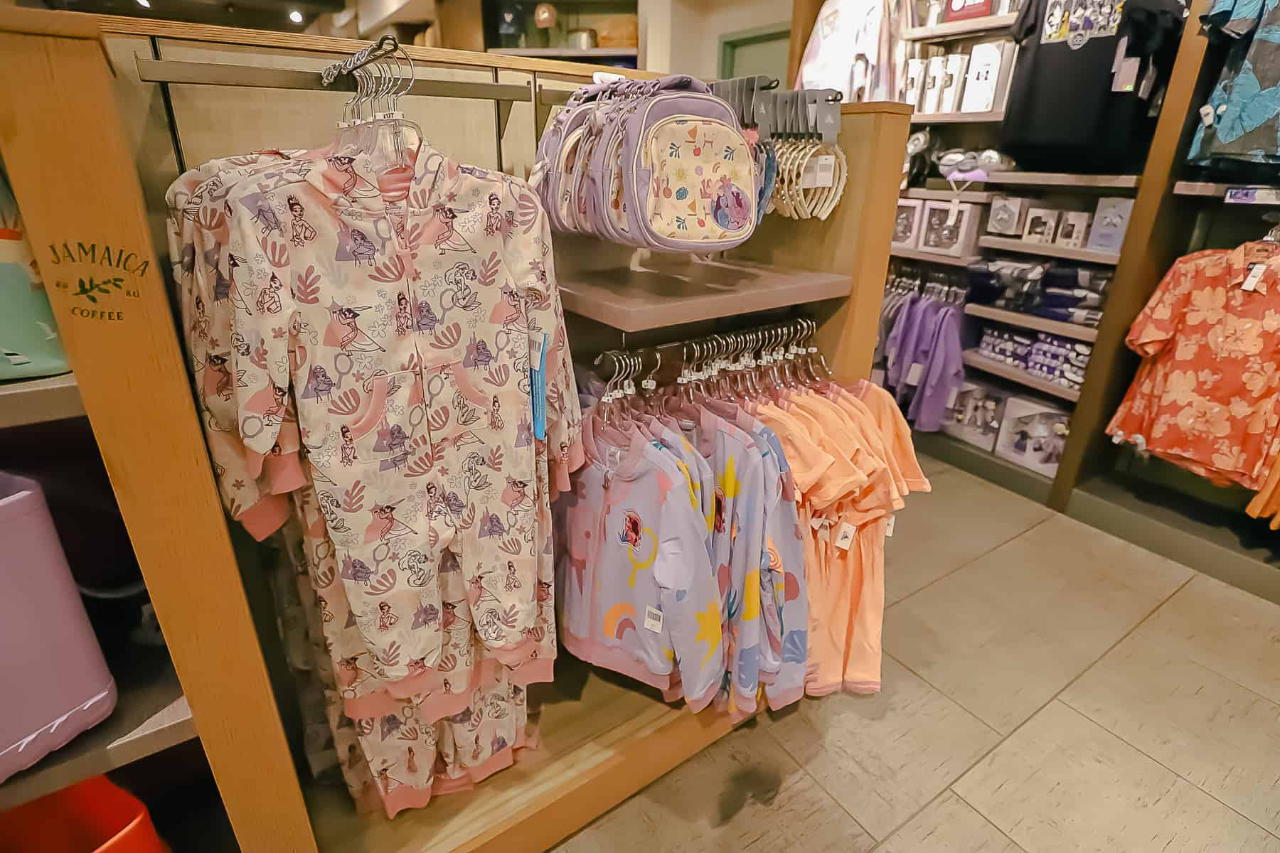 children's apparel collection in the gift shop at Disney's Caribbean Beach 