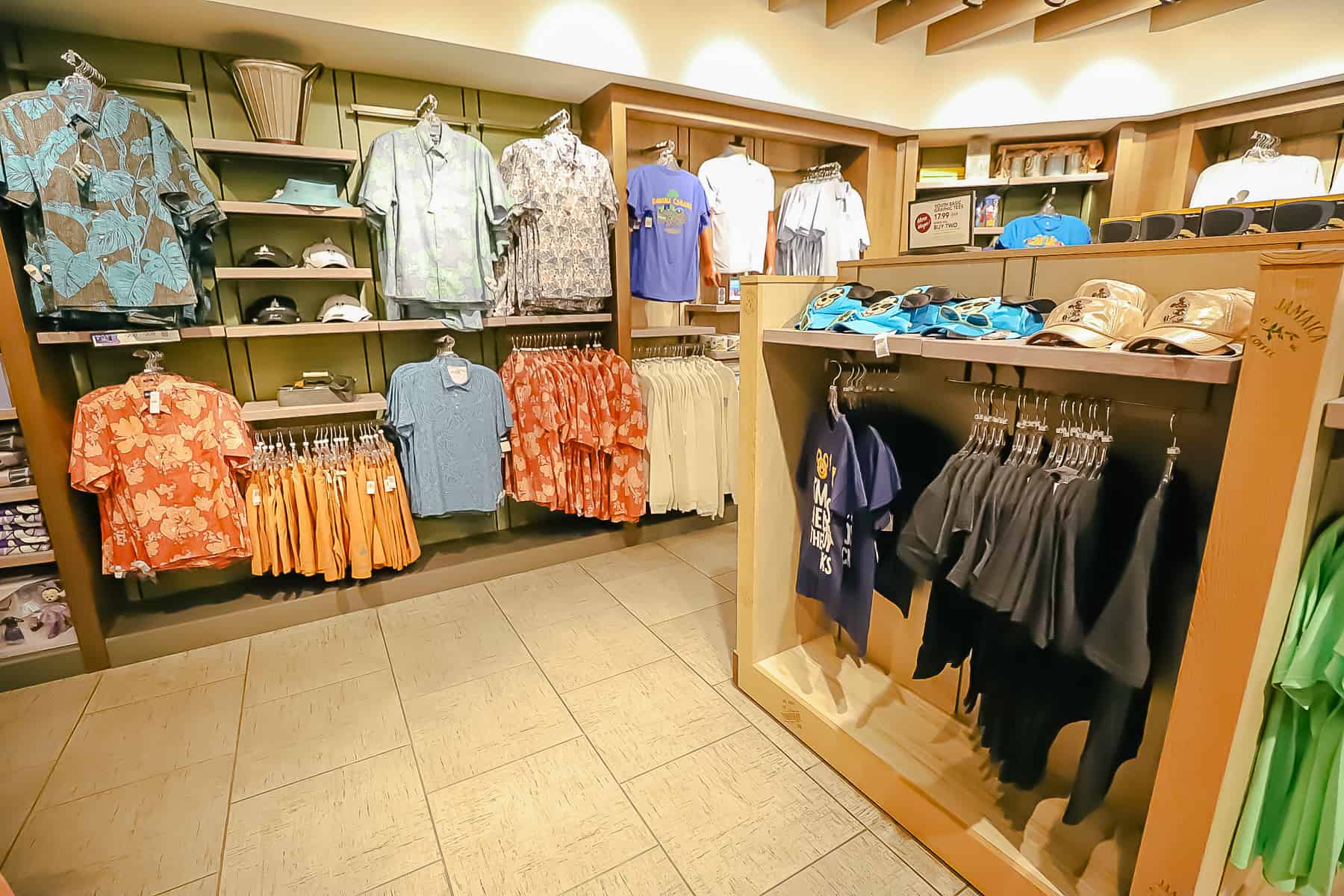 men's apparel like hats, t-shirts, tropical shirts Calypso Trading Post 