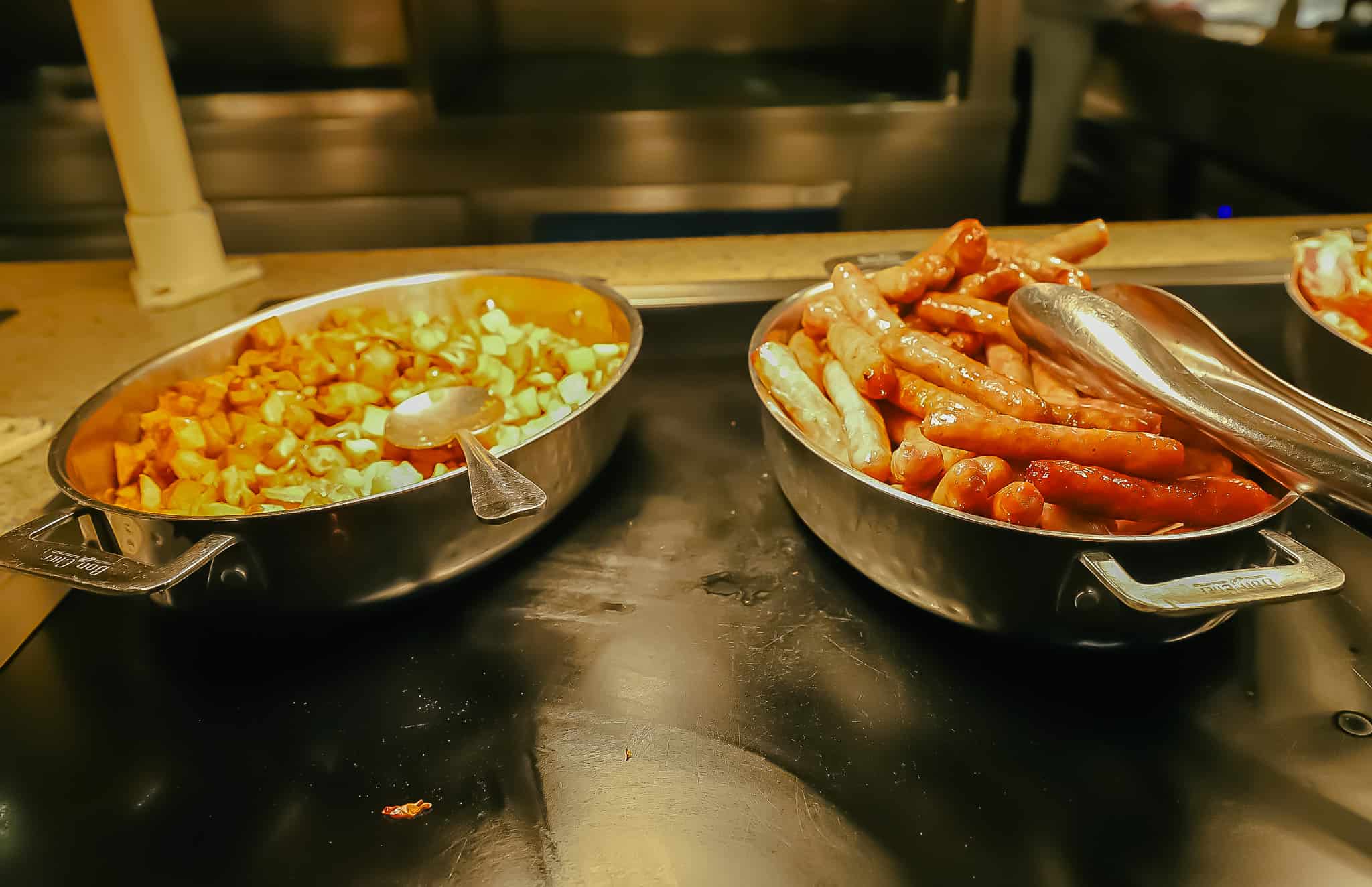 roasted potatoes and sausage on the buffet at Cape May Cafe 