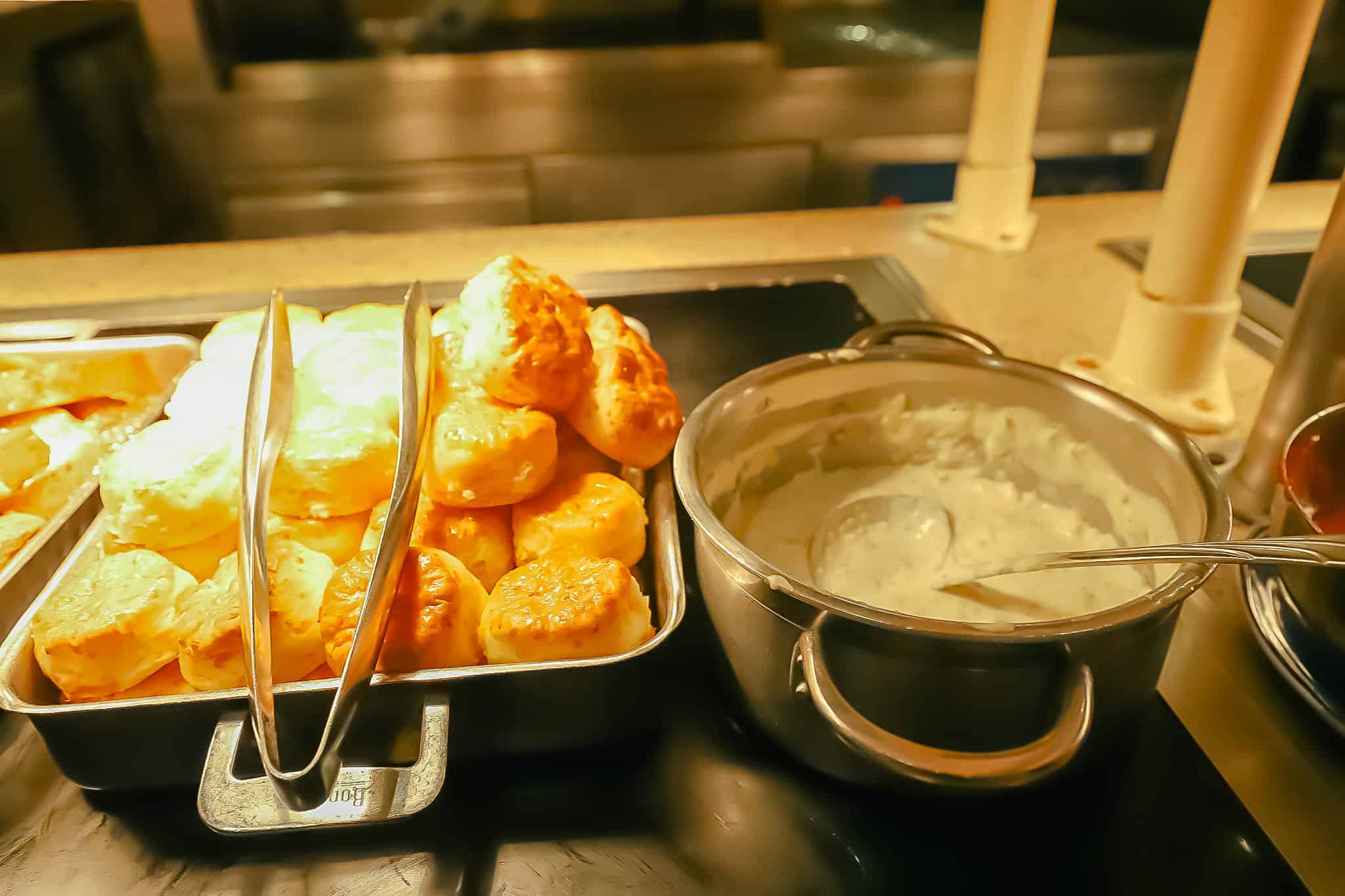 biscuits and gravy on the buffet at Cape May Cafe 