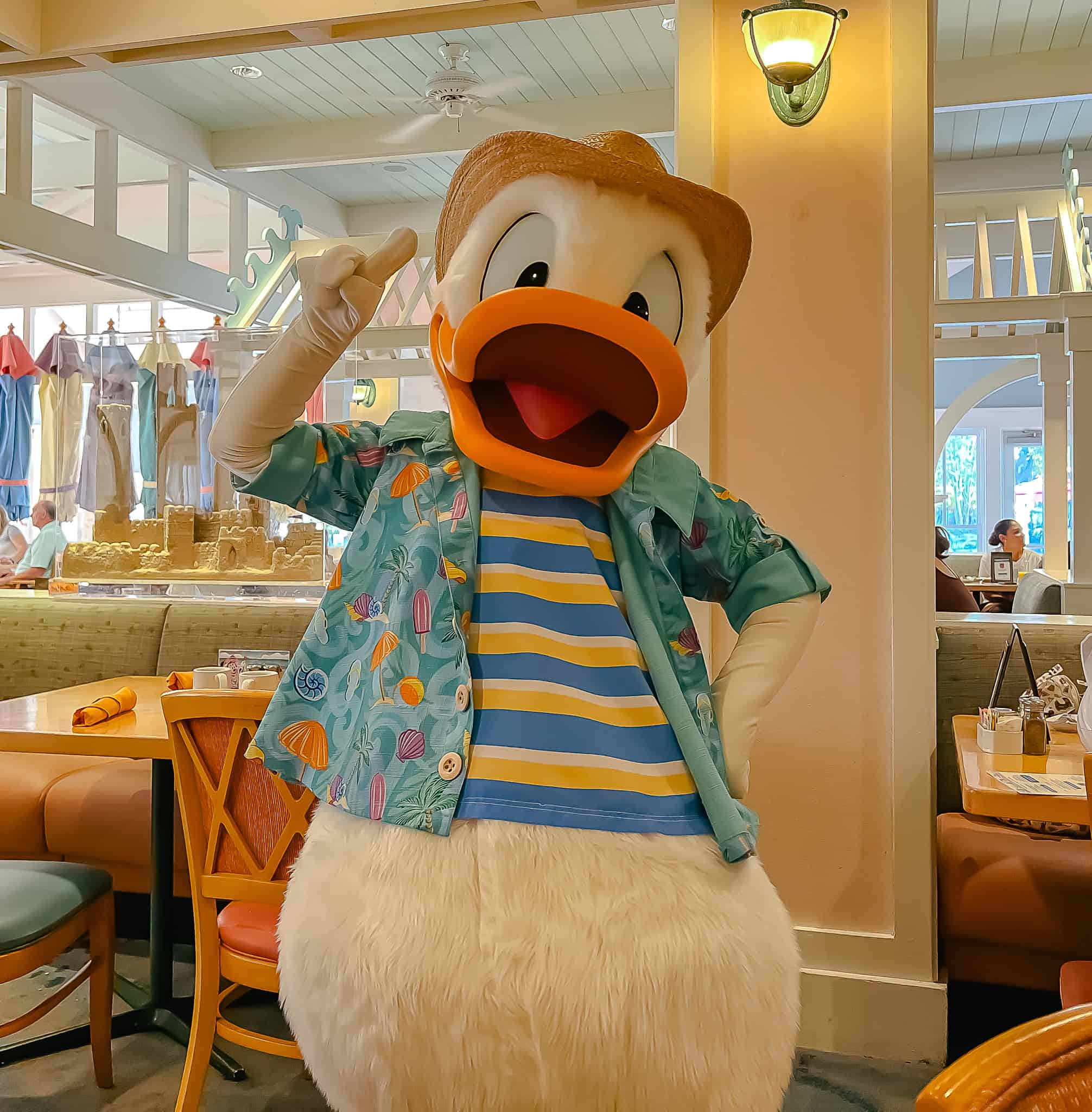 Donald Duck at Cape May Cafe Breakfast 