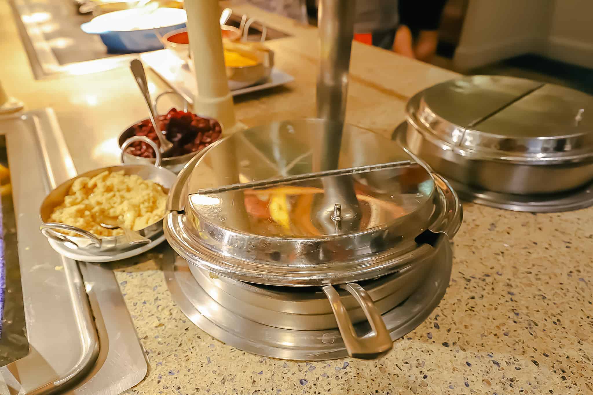 An oatmeal station on the breakfast buffet at Cape May Cafe 