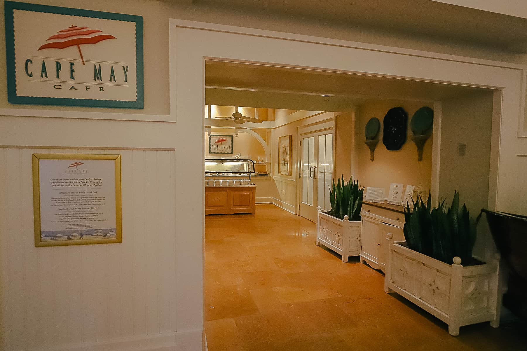 entrance to Cape May Cafe at Disney's Beach Club 