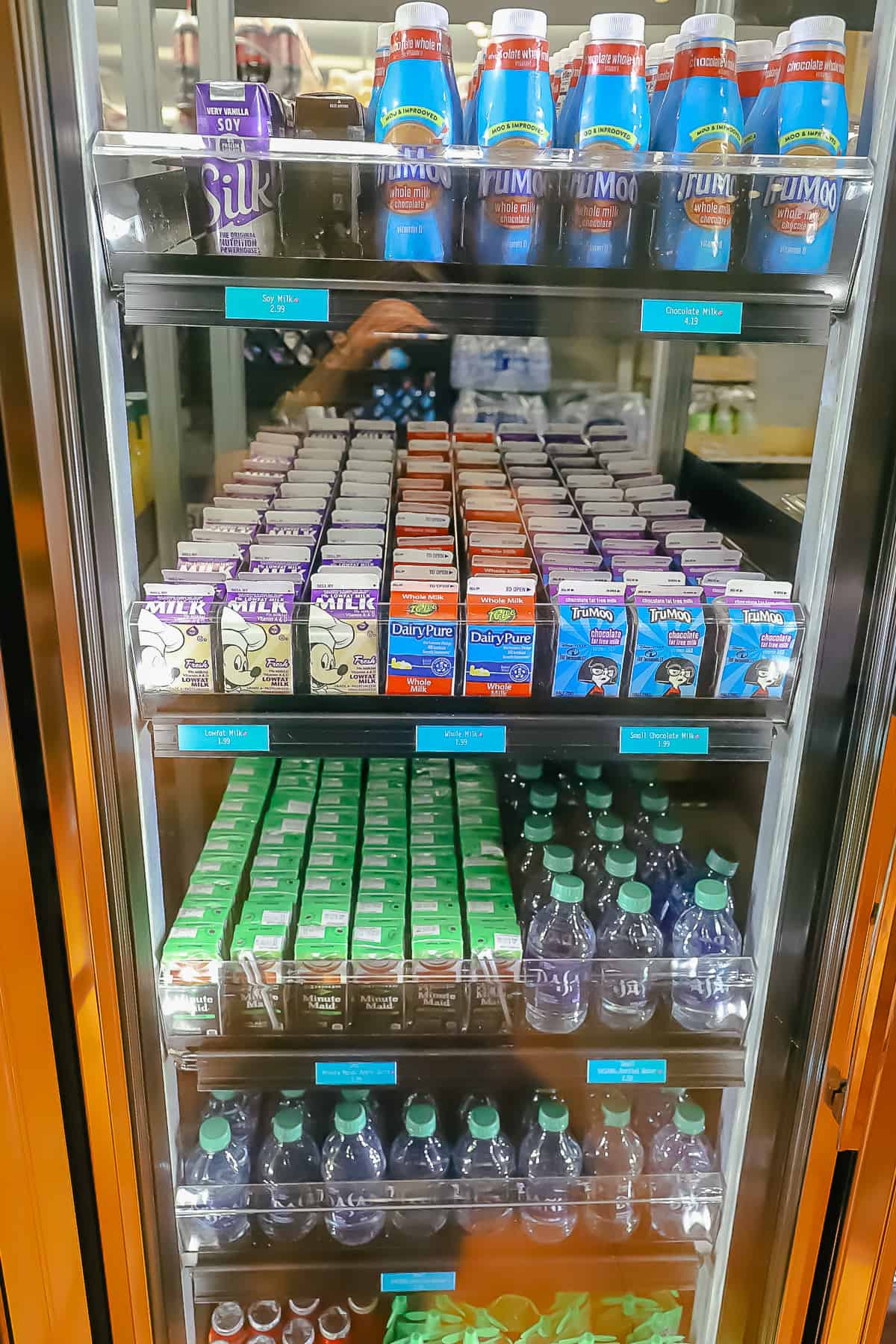 Case with various kinds of milk 