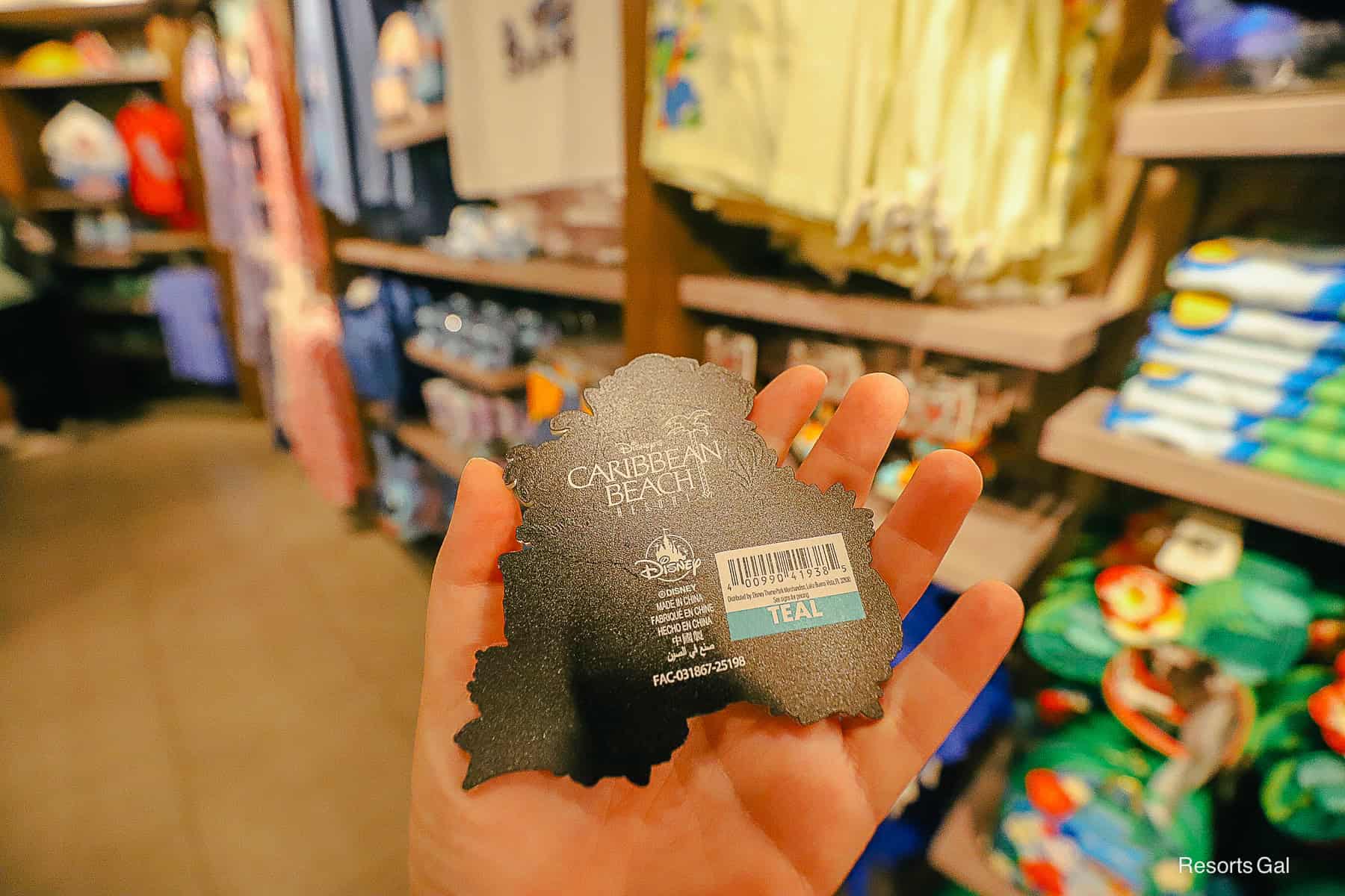 the back of the magnet features the resort logo and Teal pricing category