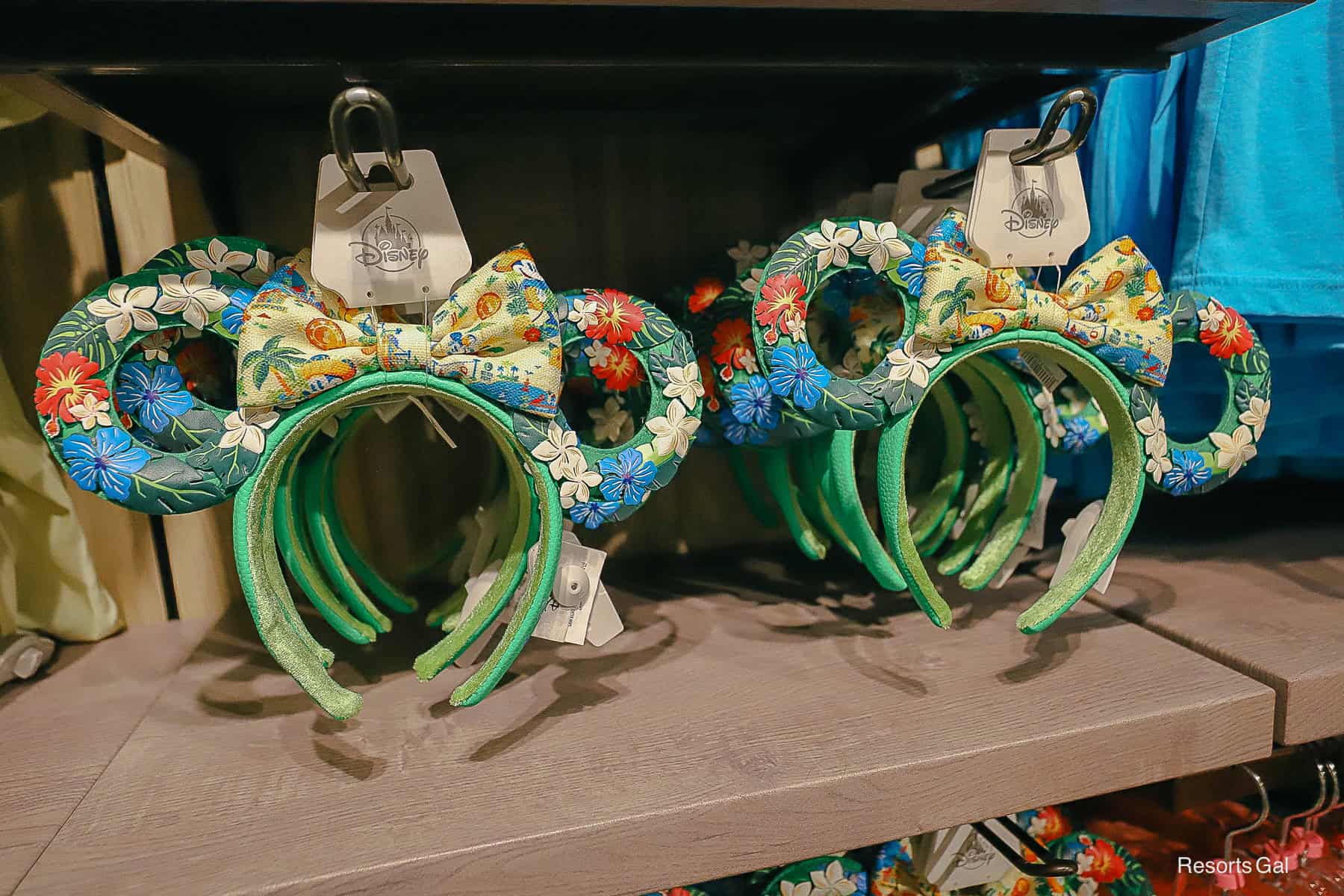 a pair of Minnie Ears hanging on a rack in the store 