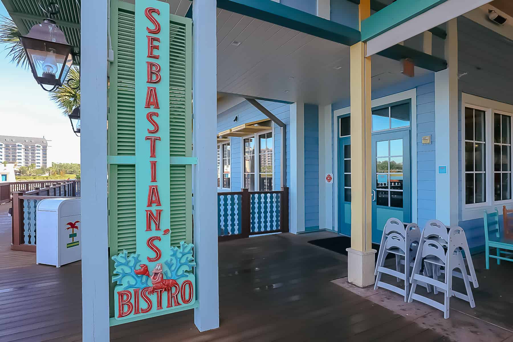 entrance to Sebastian's Bistro at Disney's Caribbean Beach 