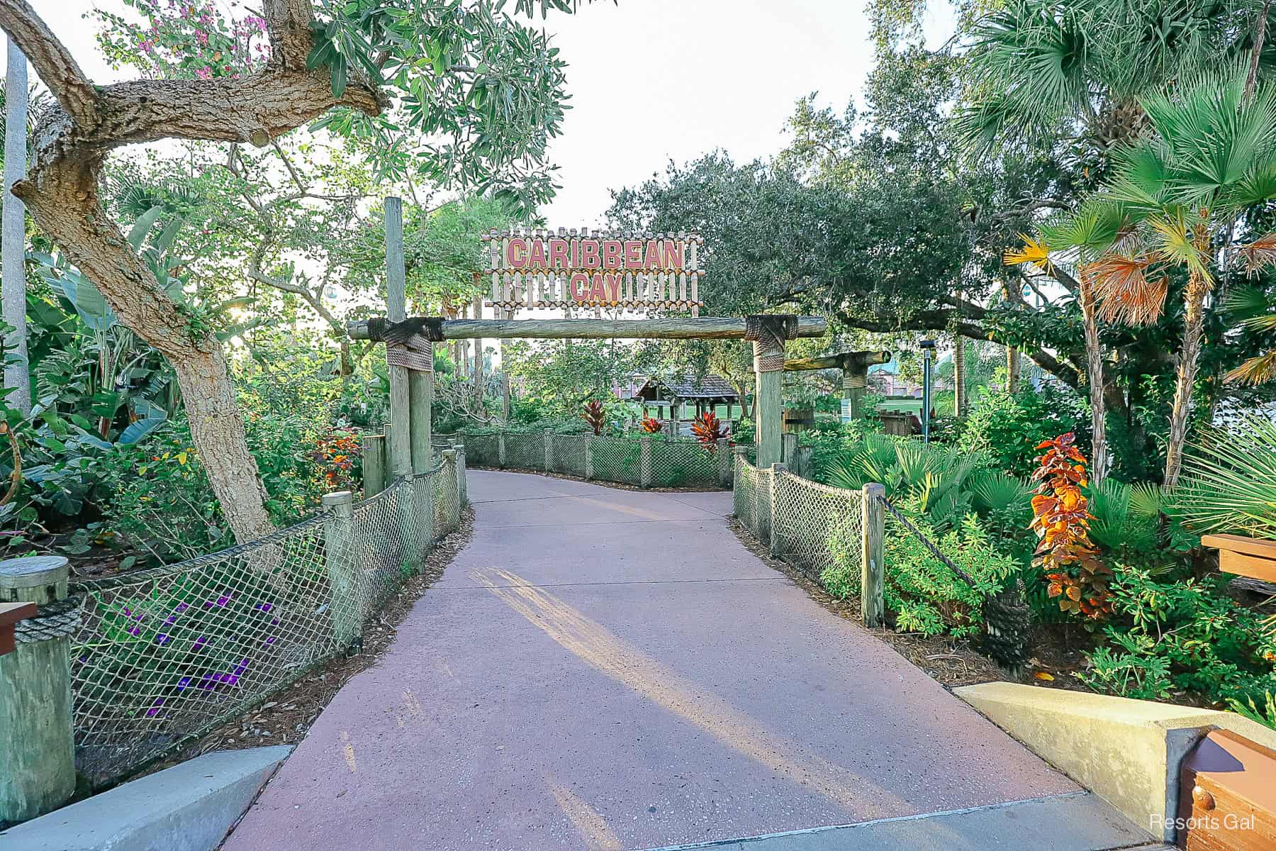 a few steps closer to the island entrance