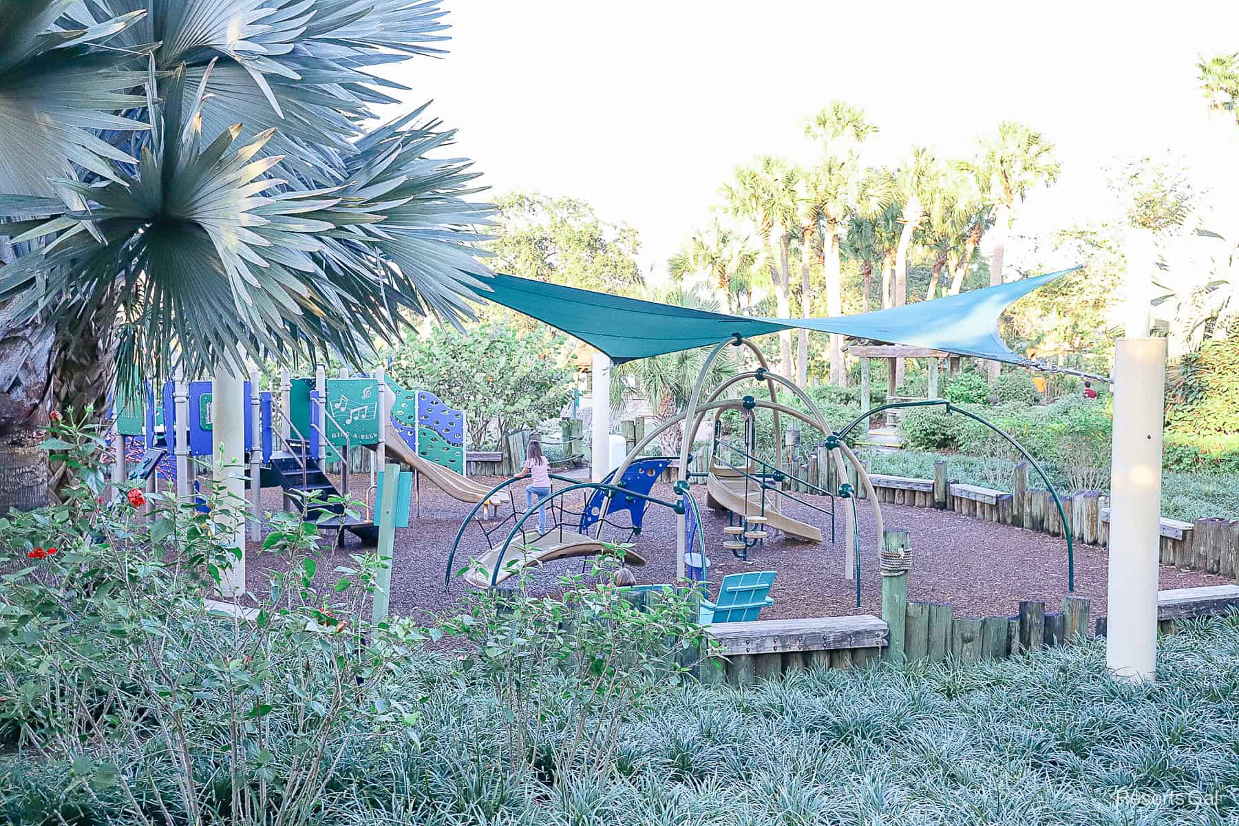 children playing on the Caribbean Cay playground