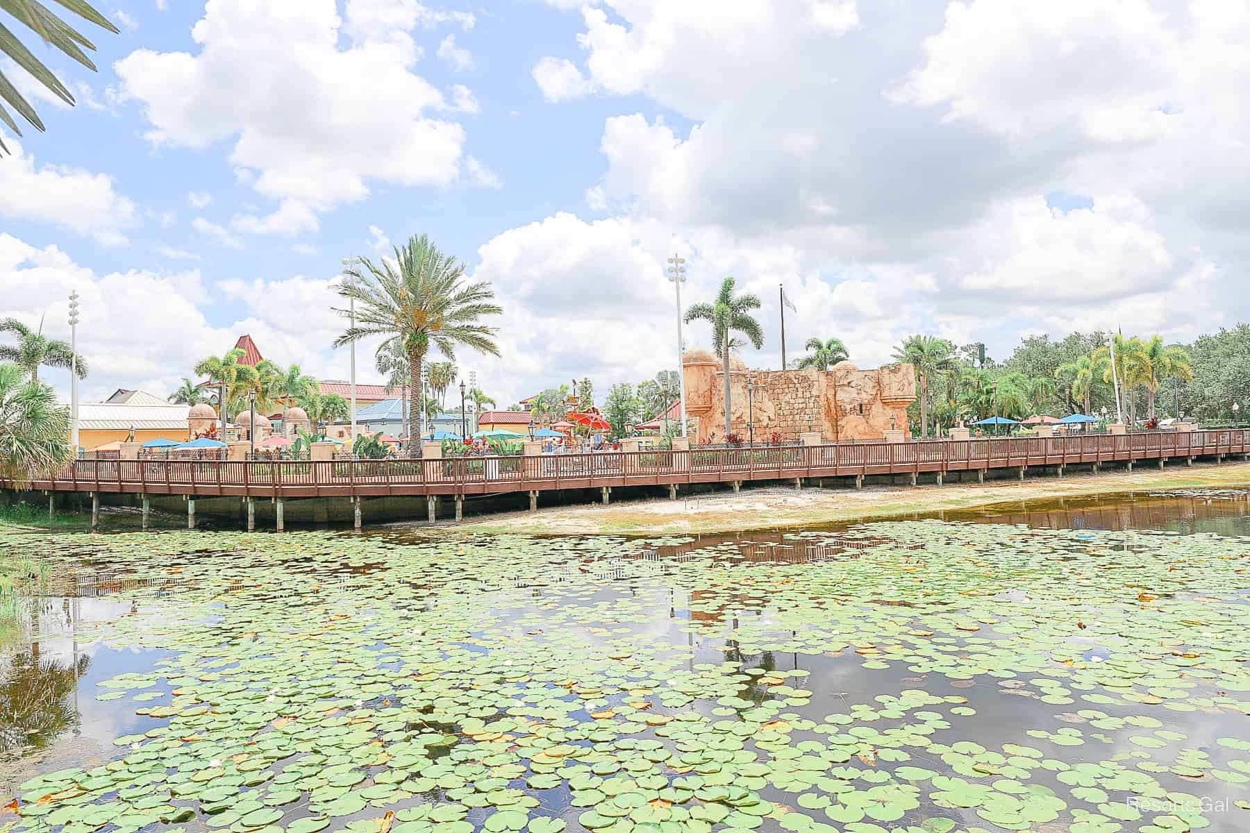 a view of the Fuentes del Morro Pool area from Caribbean Cay