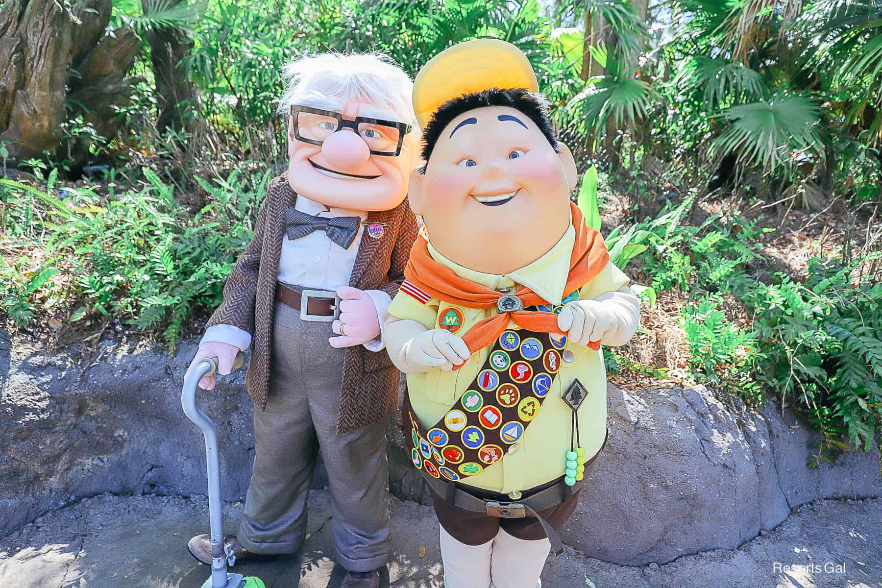 Mr. Fredricksen (Carl) from UP Joins Russell for Meet-and-Greet at Disney’s Animal Kingdom