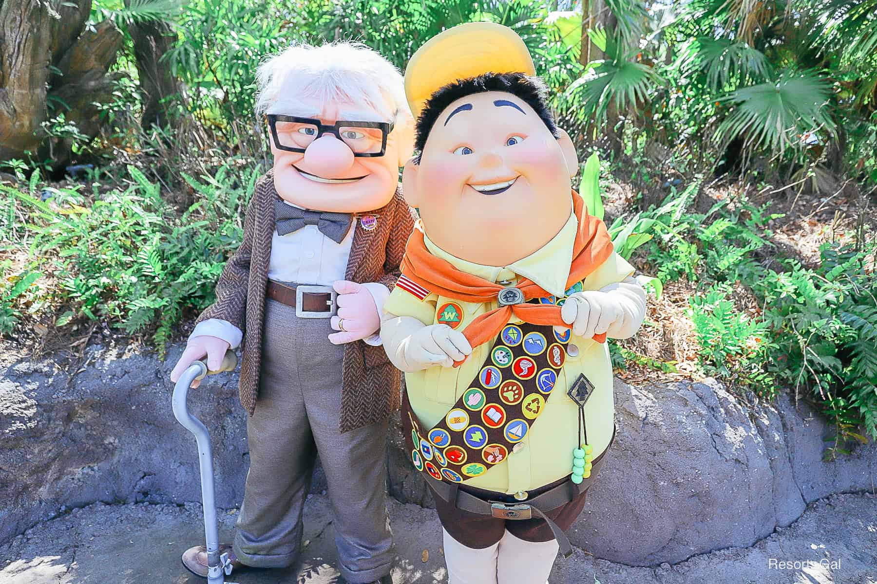 Mr. Fredricksen (left) and Russell (right)