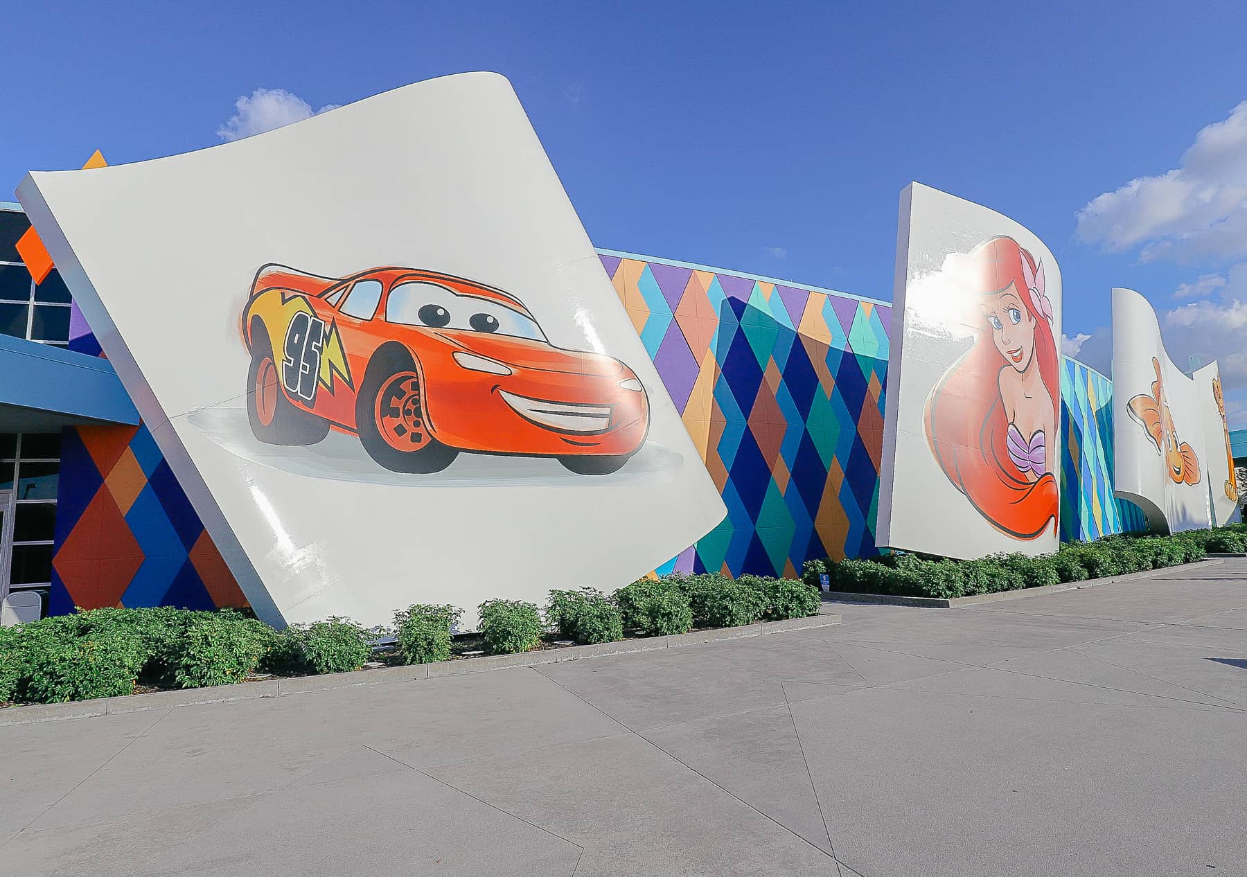 sign of Lightning McQueen at the Cars Hotel 