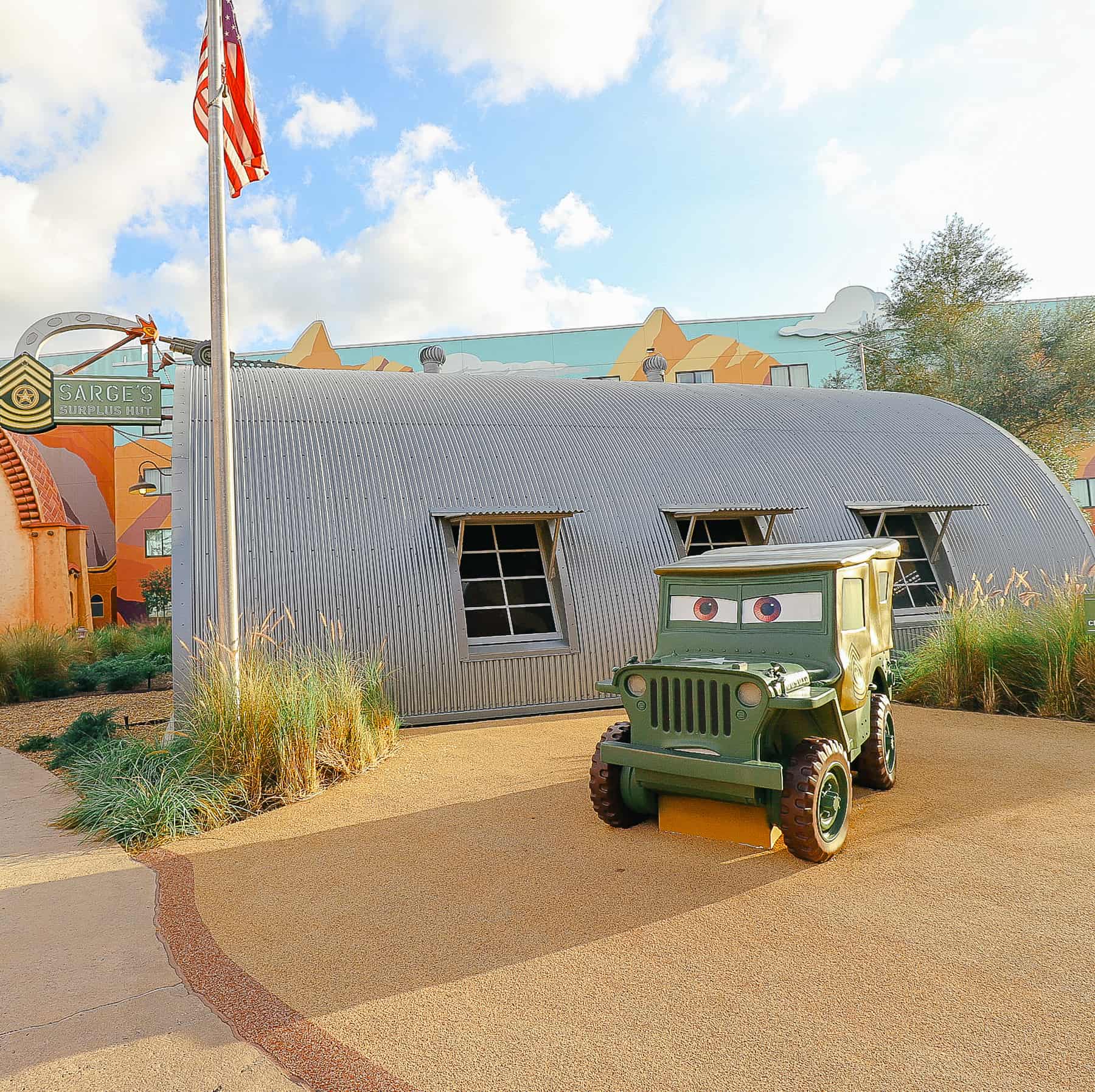 Sarge at the Cars Hotel Disney World 