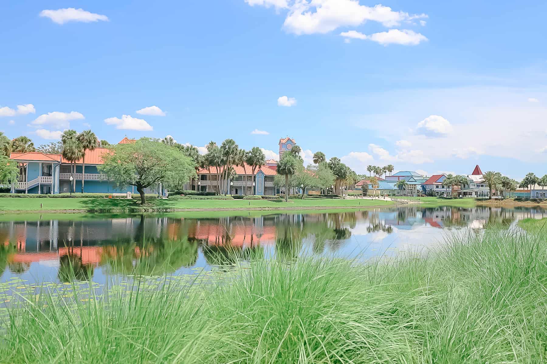 A scenic photo that shows Old Port Royale on the right side where Centertown Market is located. 