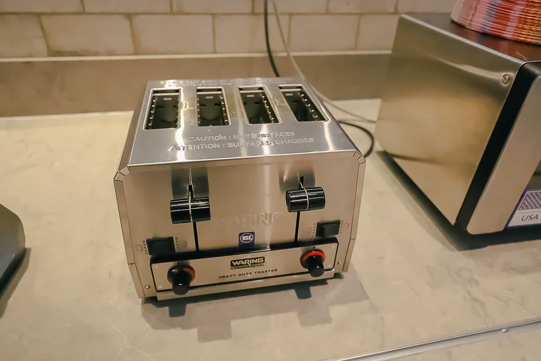 a toaster oven for guests to use at Centertown Market 