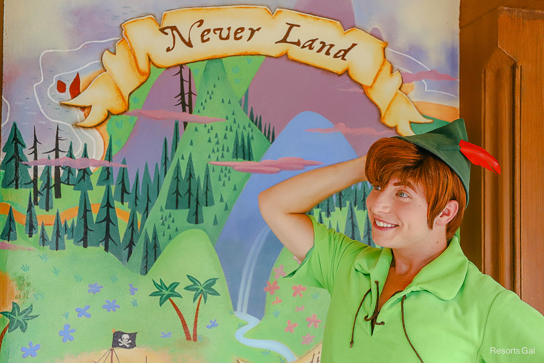 Peter Pan scratches his head