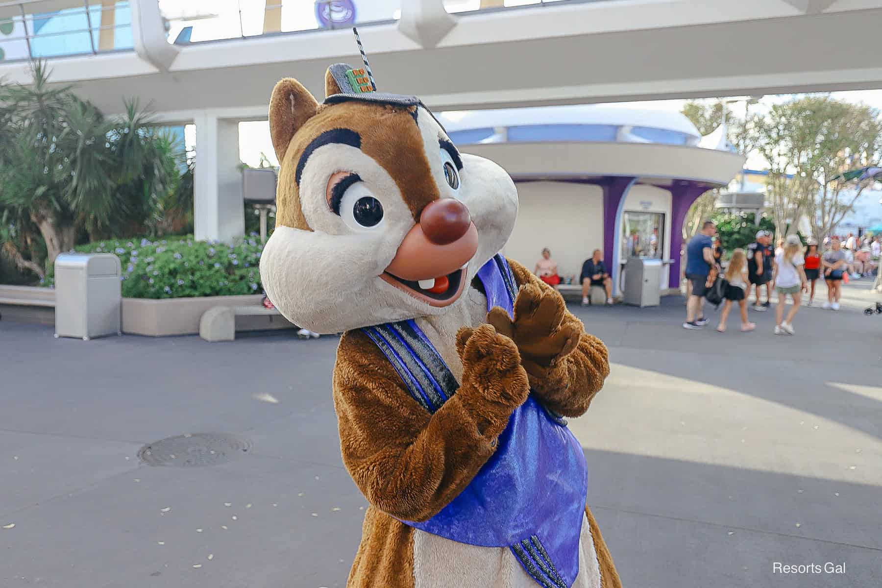 Dale roams Tomorrowland in his space cadet suit. 