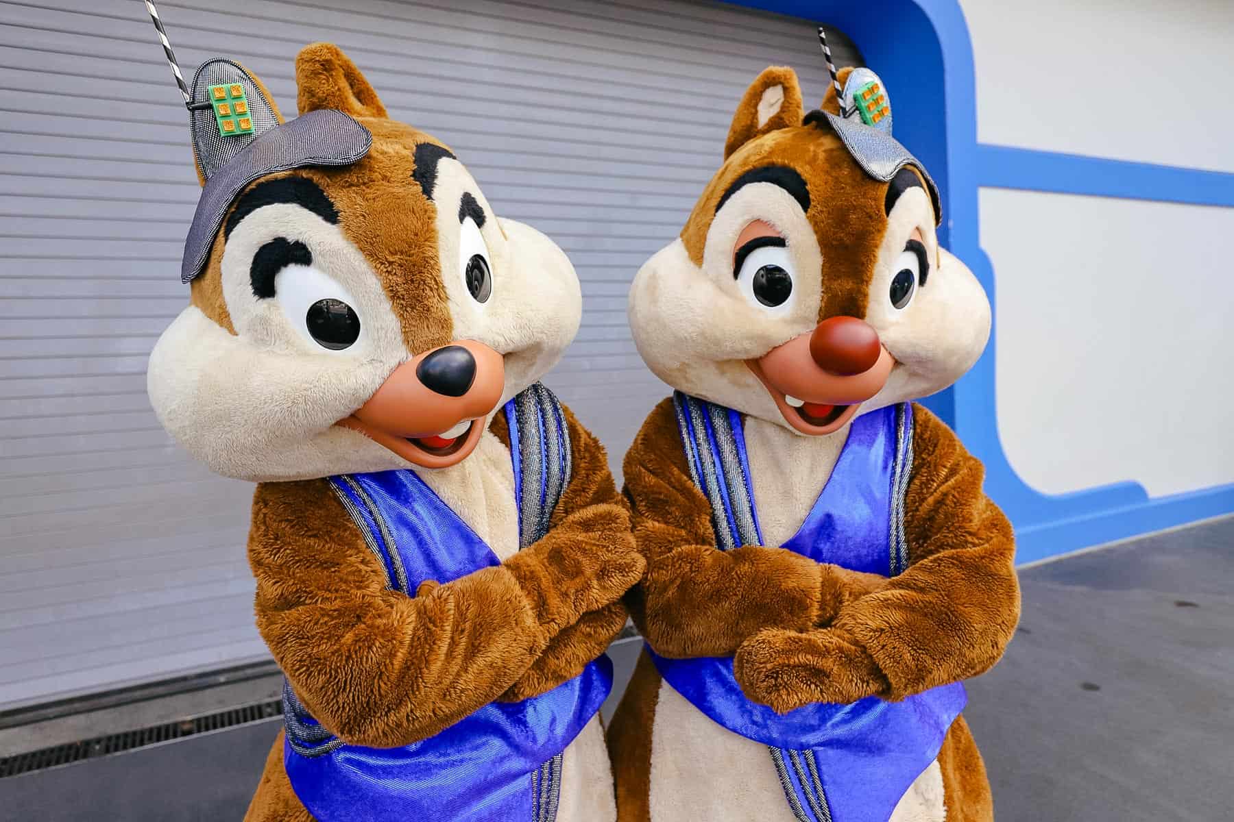 Chip and Dale wearing space cadets outfits. 
