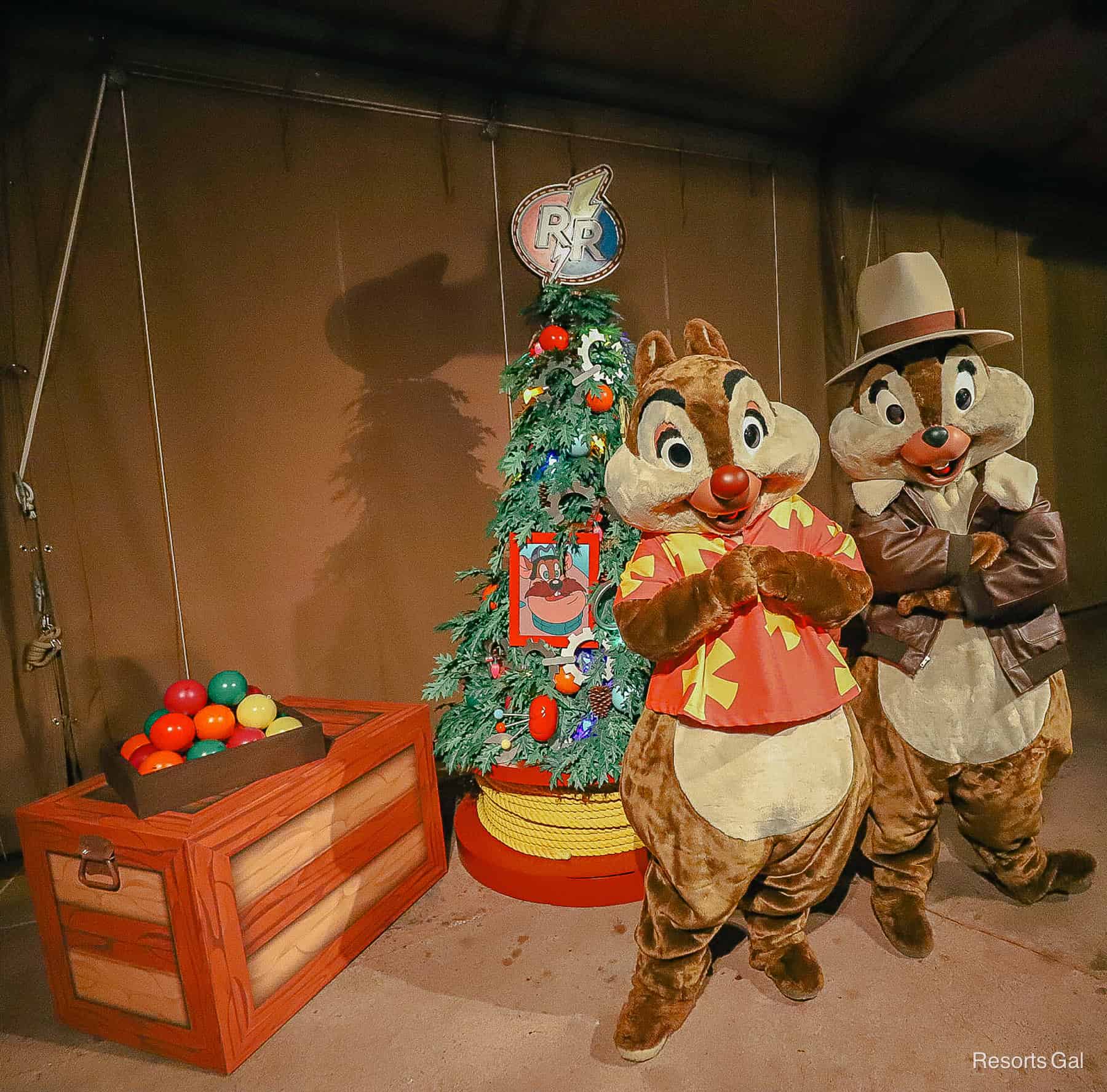 Chip and Dale as Rescue Rangers at Jollywood Nights