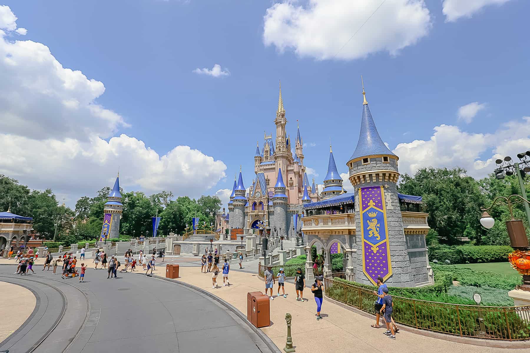 side view of Cinderella Castle 