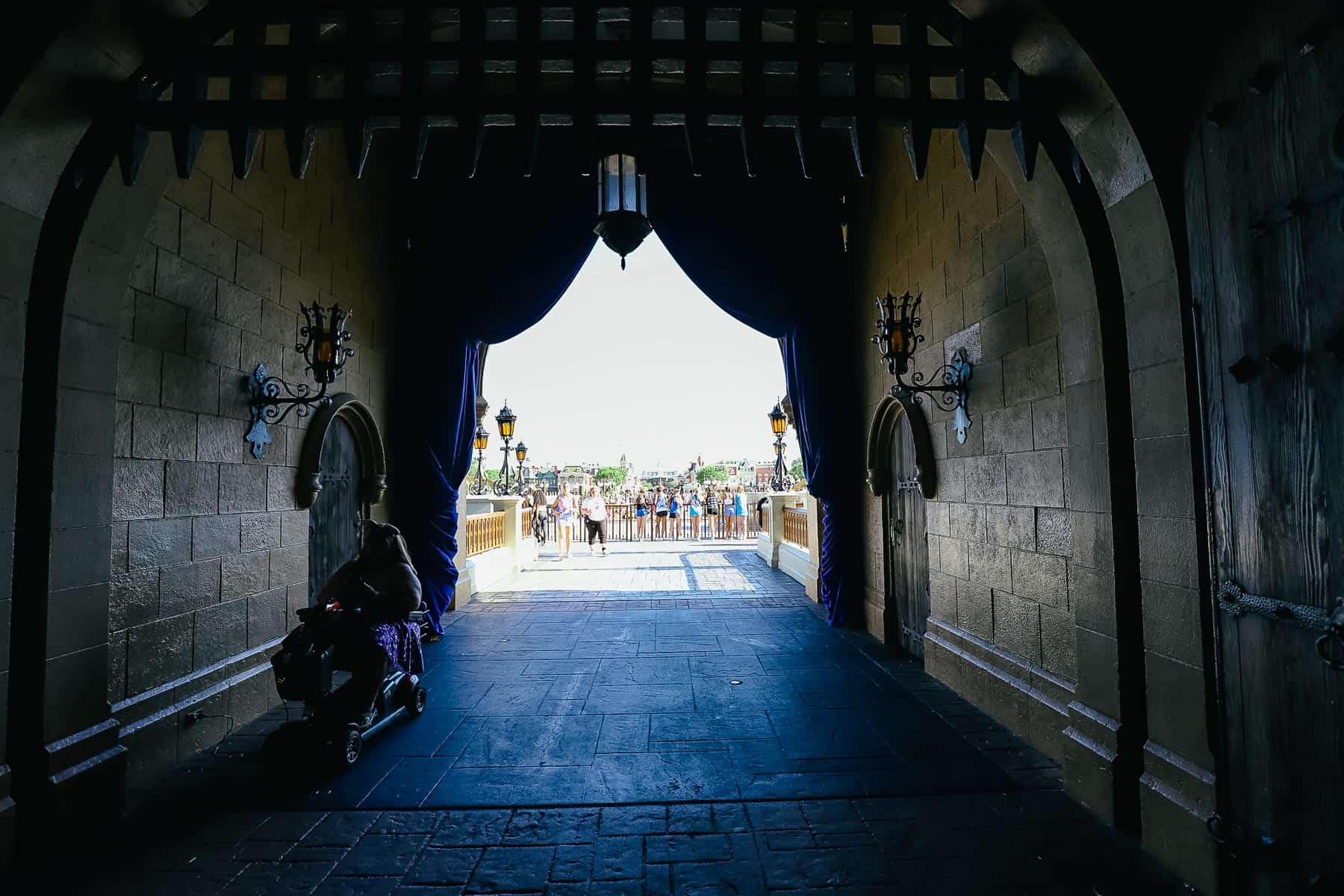 walk through the center of Cinderella Castle 