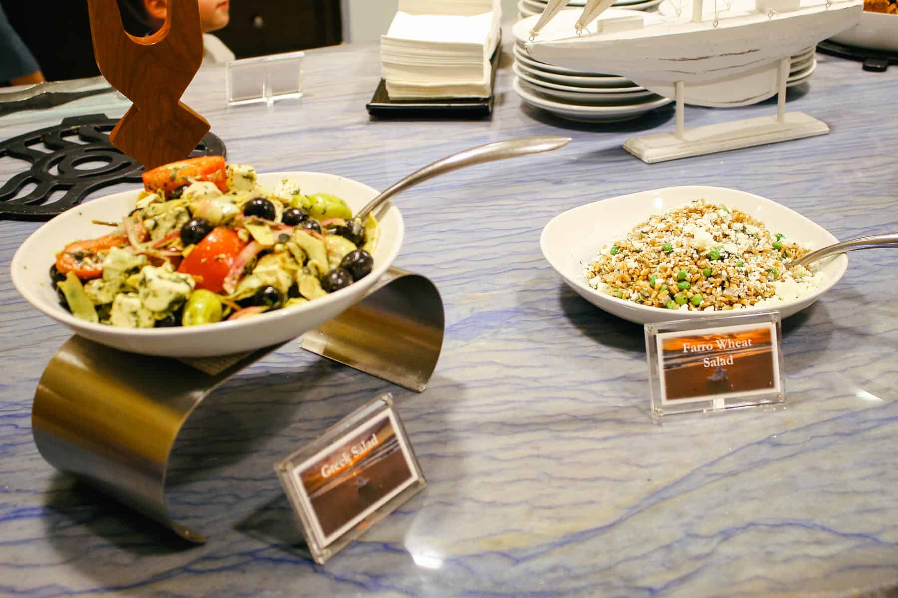 Greek Salad and a Farro Wheat Salad 