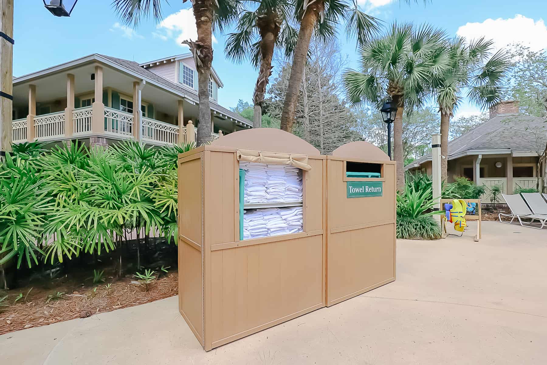 Complimentary Towels at Disney's Riverside Pool 
