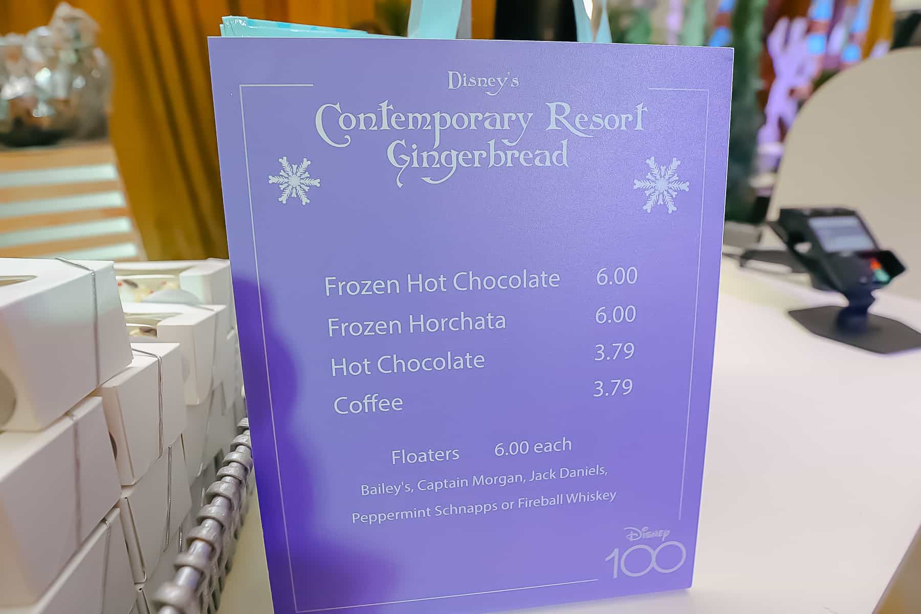 list of frozen chocolate drinks, hot chocolate, and coffee