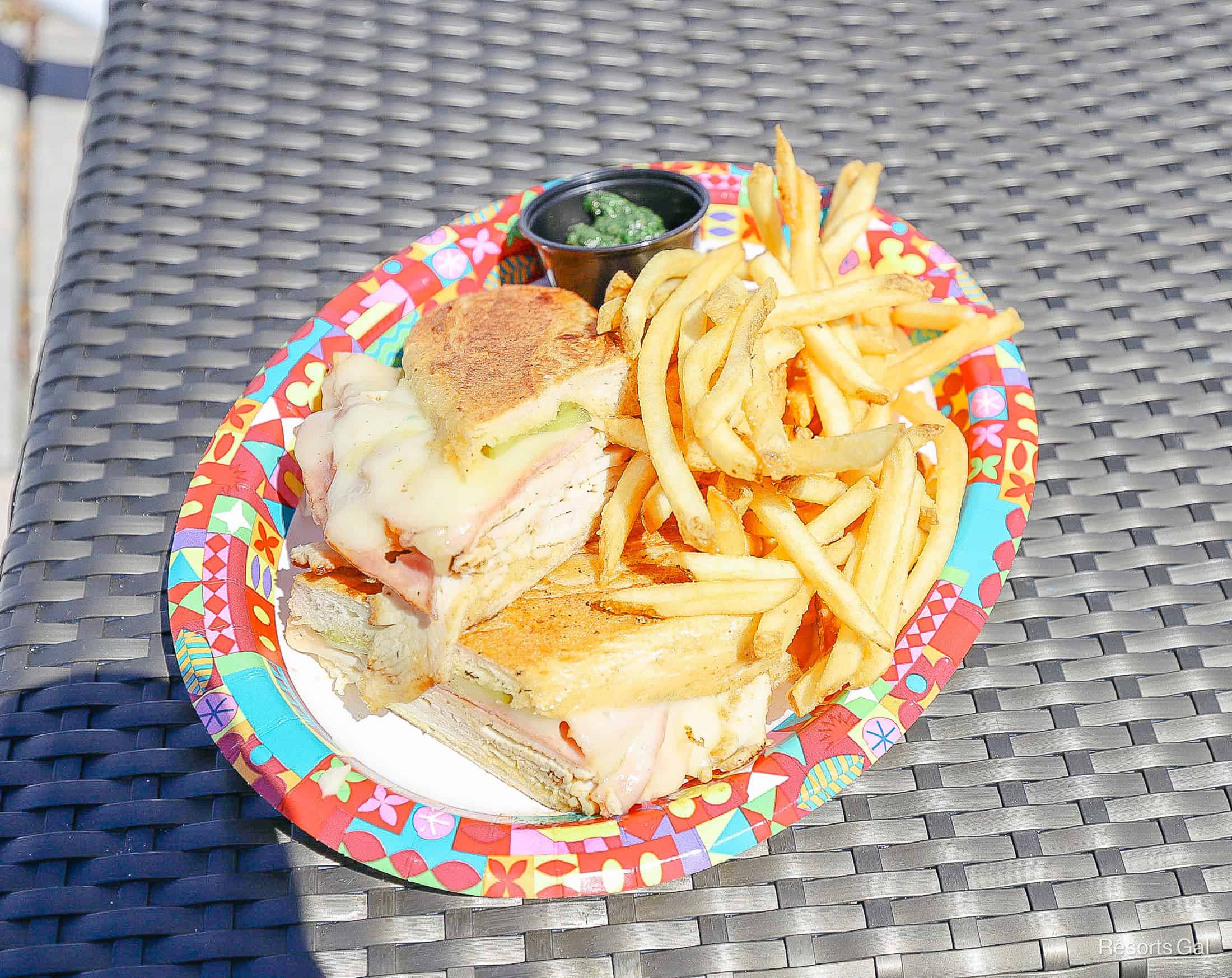 the turkey Cuban sandwich at the Sand Bar at Disney's Contemporary 