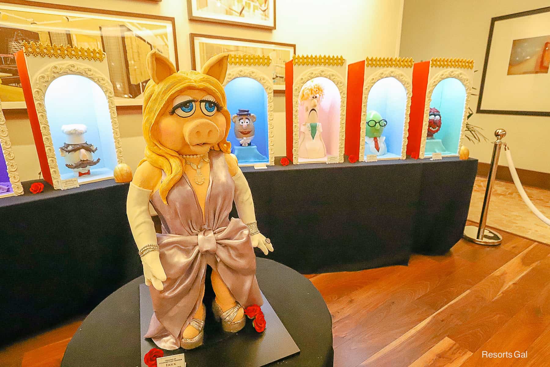 Miss Piggy of The Muppets Easter Egg creation at Disney's Contemporary 